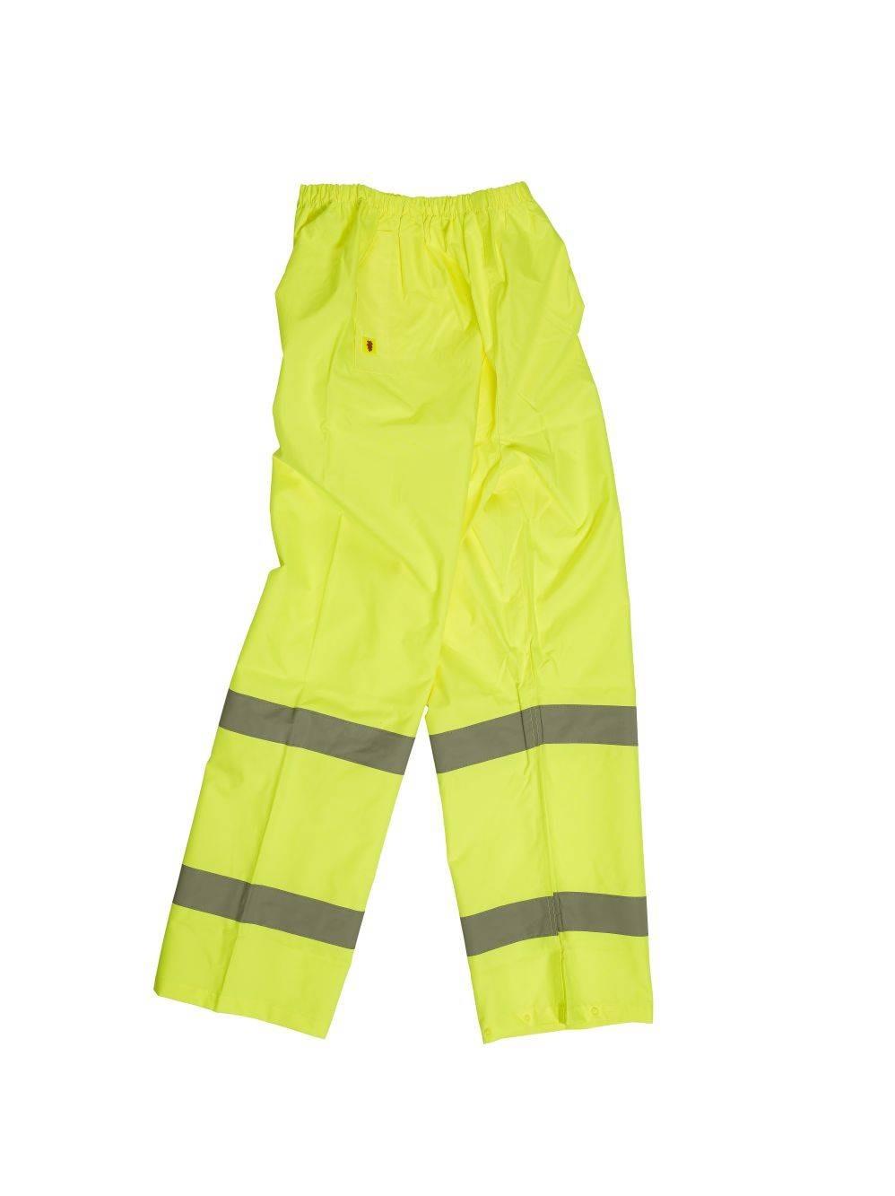 Warrior Hi-Vis yellow durable and water resistance work trousers #0118DWHV36SY