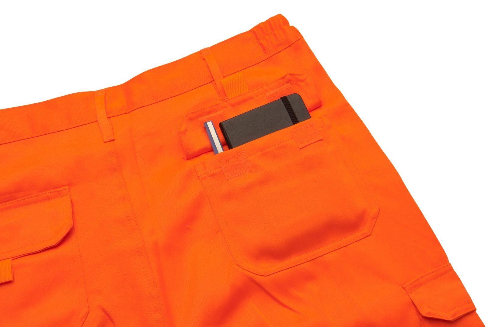 Warrior Hi-Vis orange comfortable polycotton work trousers #0118DWHV04SO