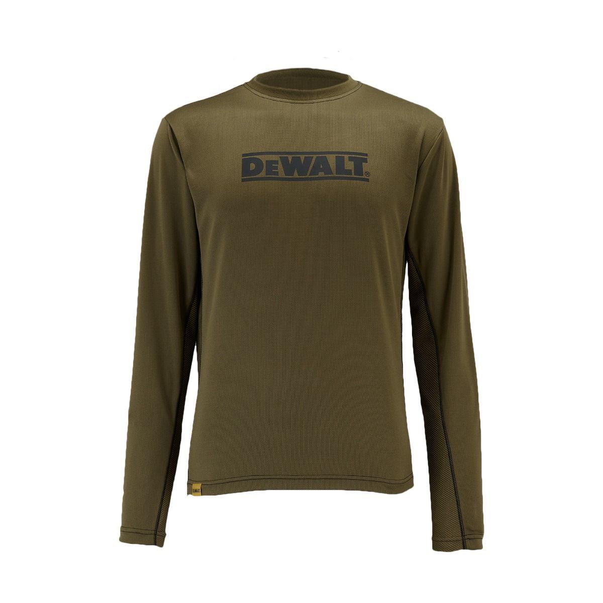 DeWalt Truro olive green lightweight long sleeve performance work t-shirt