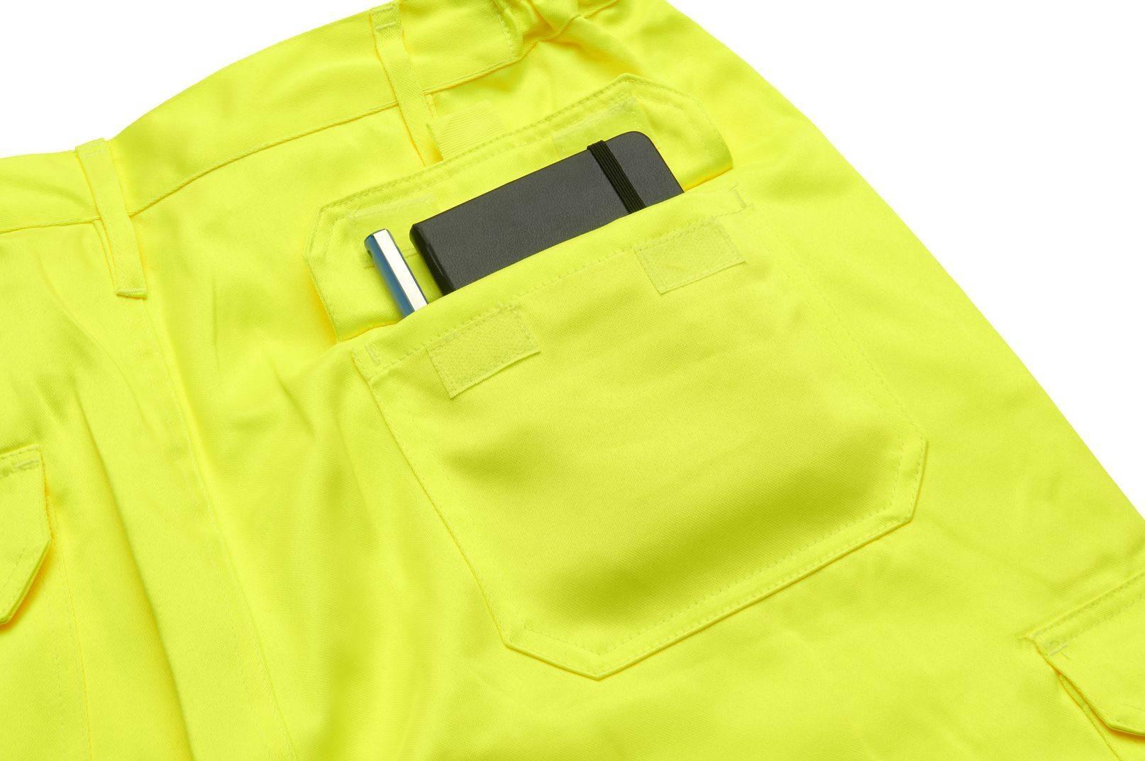 Warrior Hi-Vis yellow comfortable polycotton work trousers #0118DWHV04SY