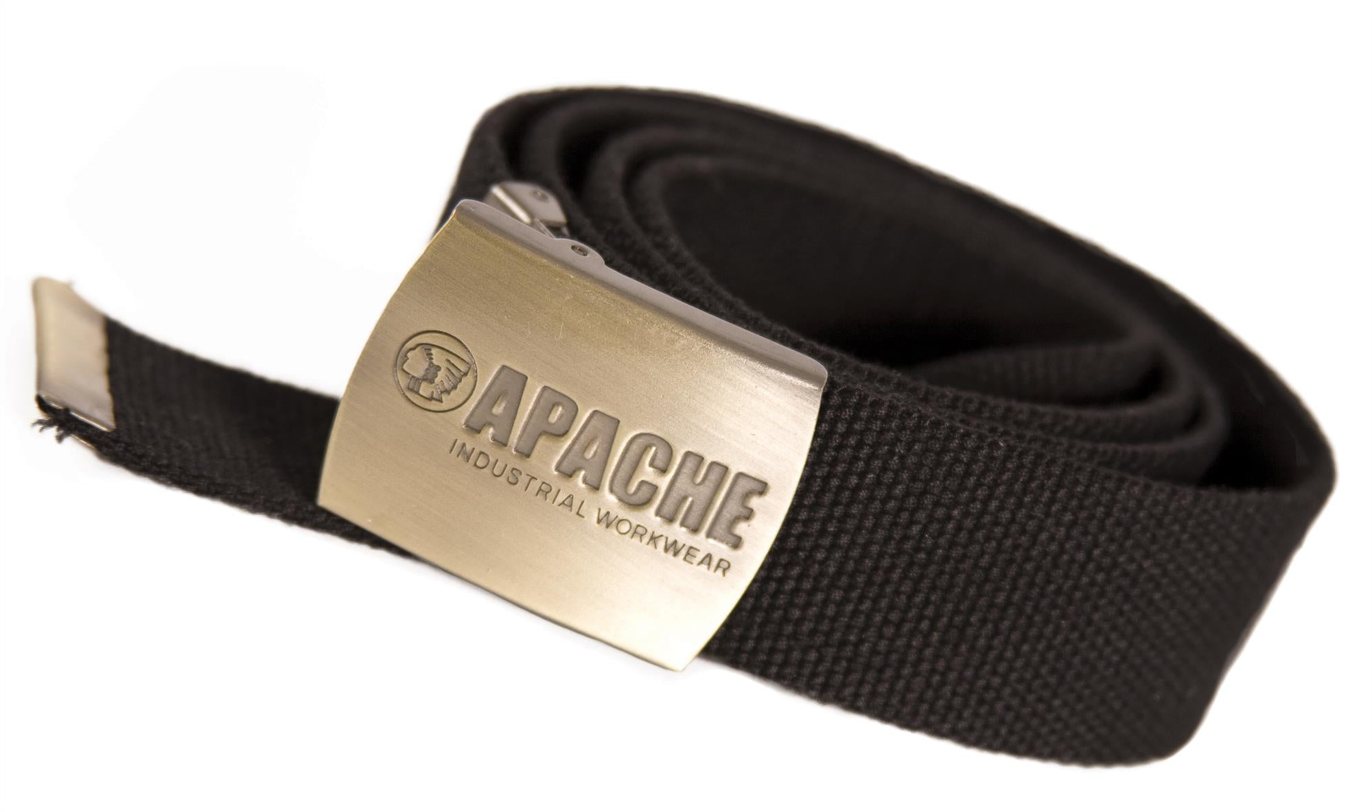 Apache black adjustable stretch woven trouser work belt