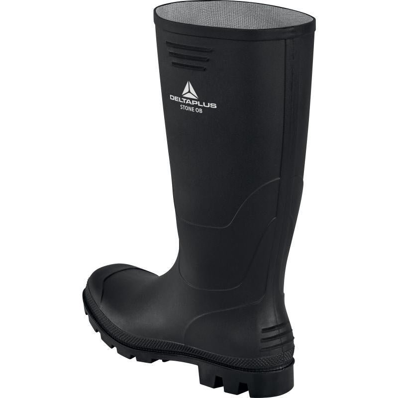 Delta Plus Stone black PVC non-safety soft-toe waterproof work wellington boot