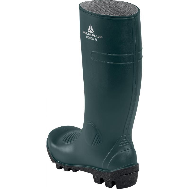 Delta Plus BRONZE2 S5 green PVC steel toe/midsole safety work wellington boot