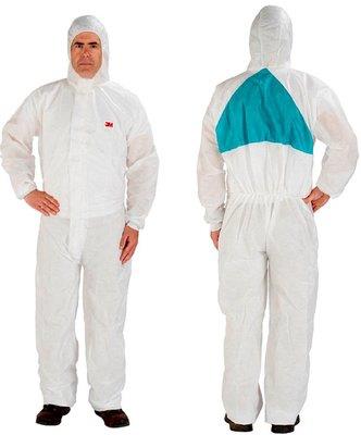 3M 4520 Type 5/6 white disposable hooded coverall