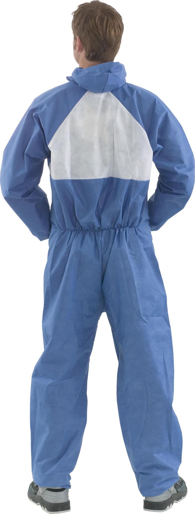 3M 4530 Type 5/6 limited flame protection blue disposable hooded coverall