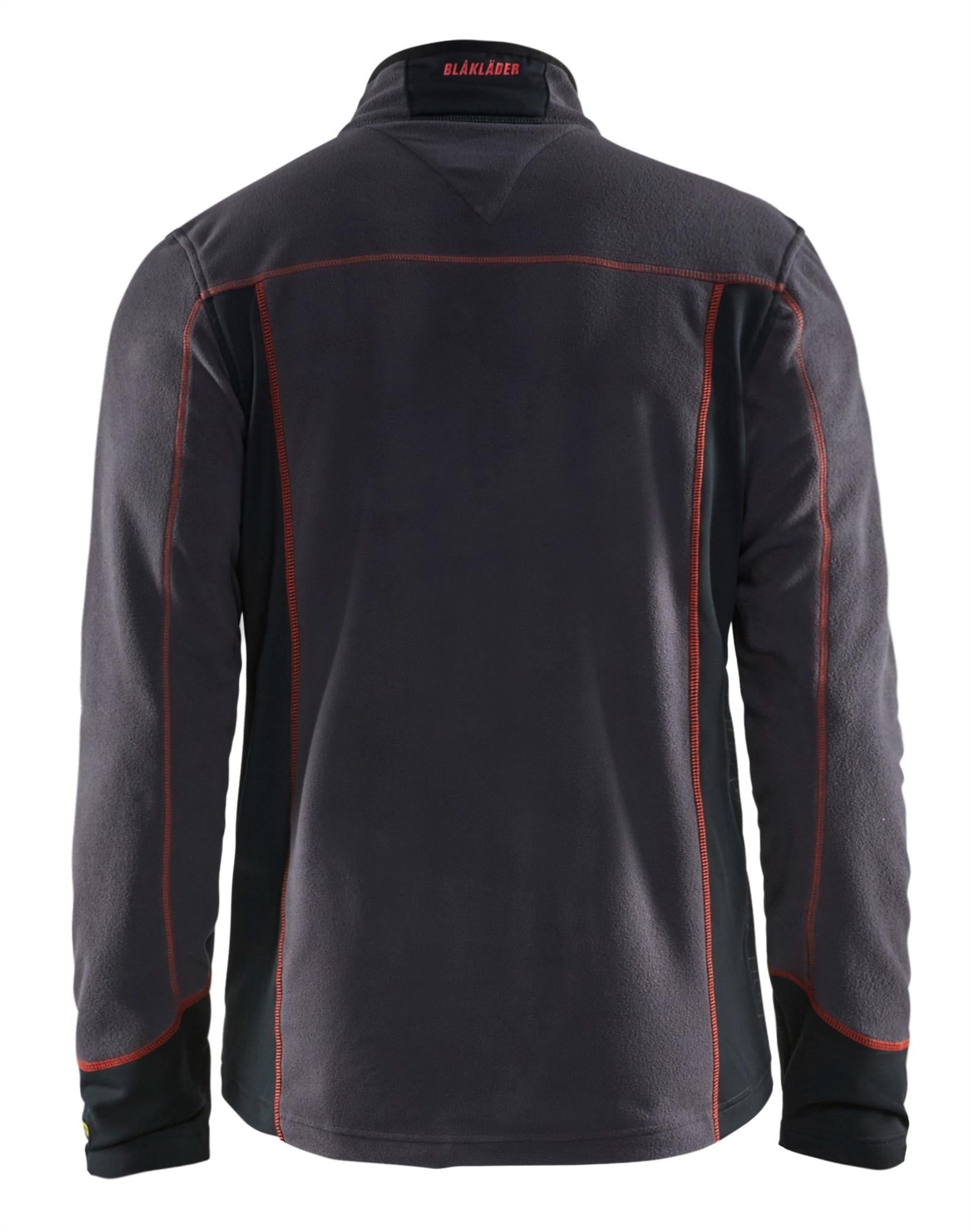 Blaklader dark grey/red lightweight anti-pill microfleece jacket #4995