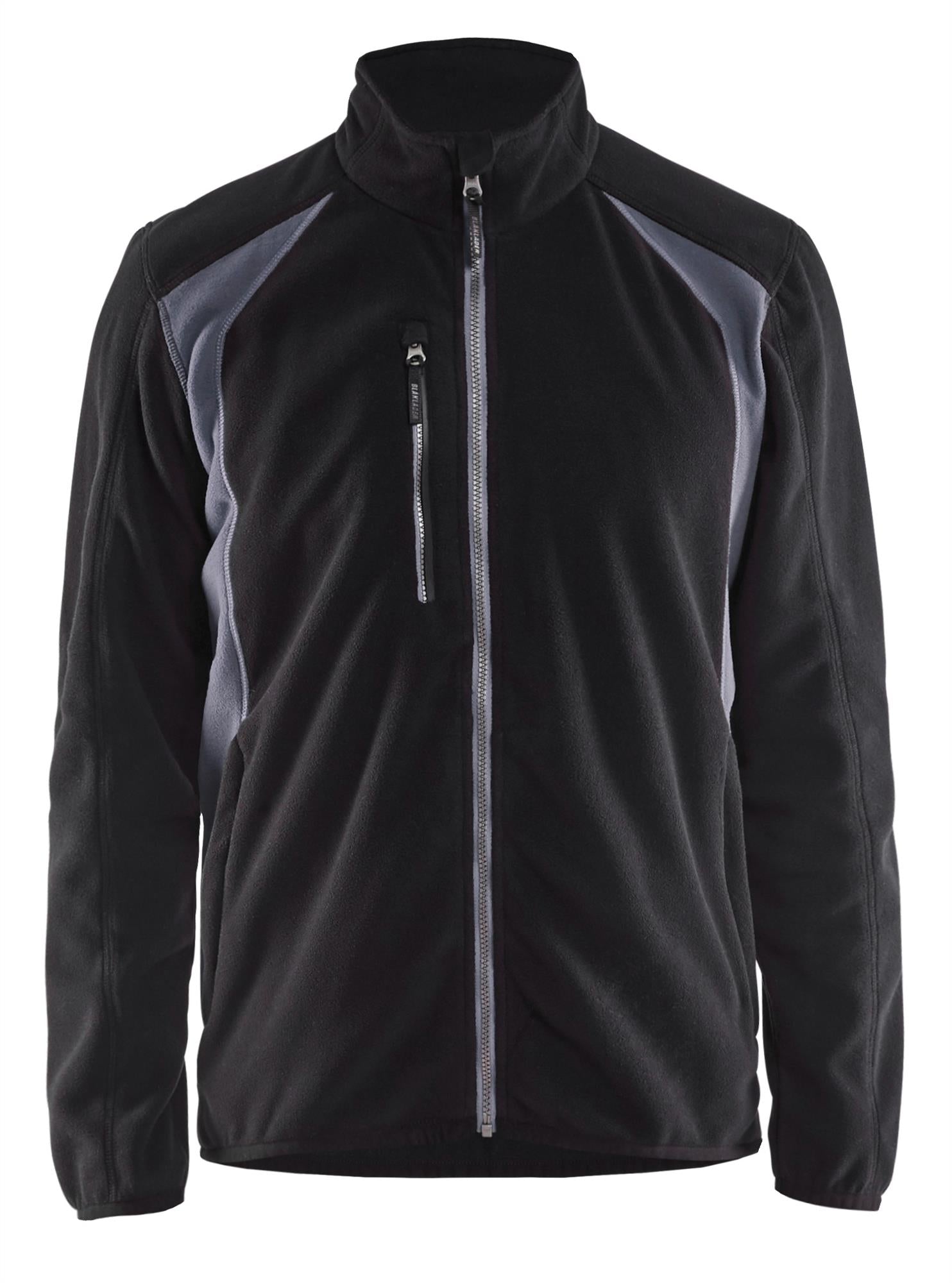 Blaklader black/grey contrast anti-pill polyester fleece jacket #4730