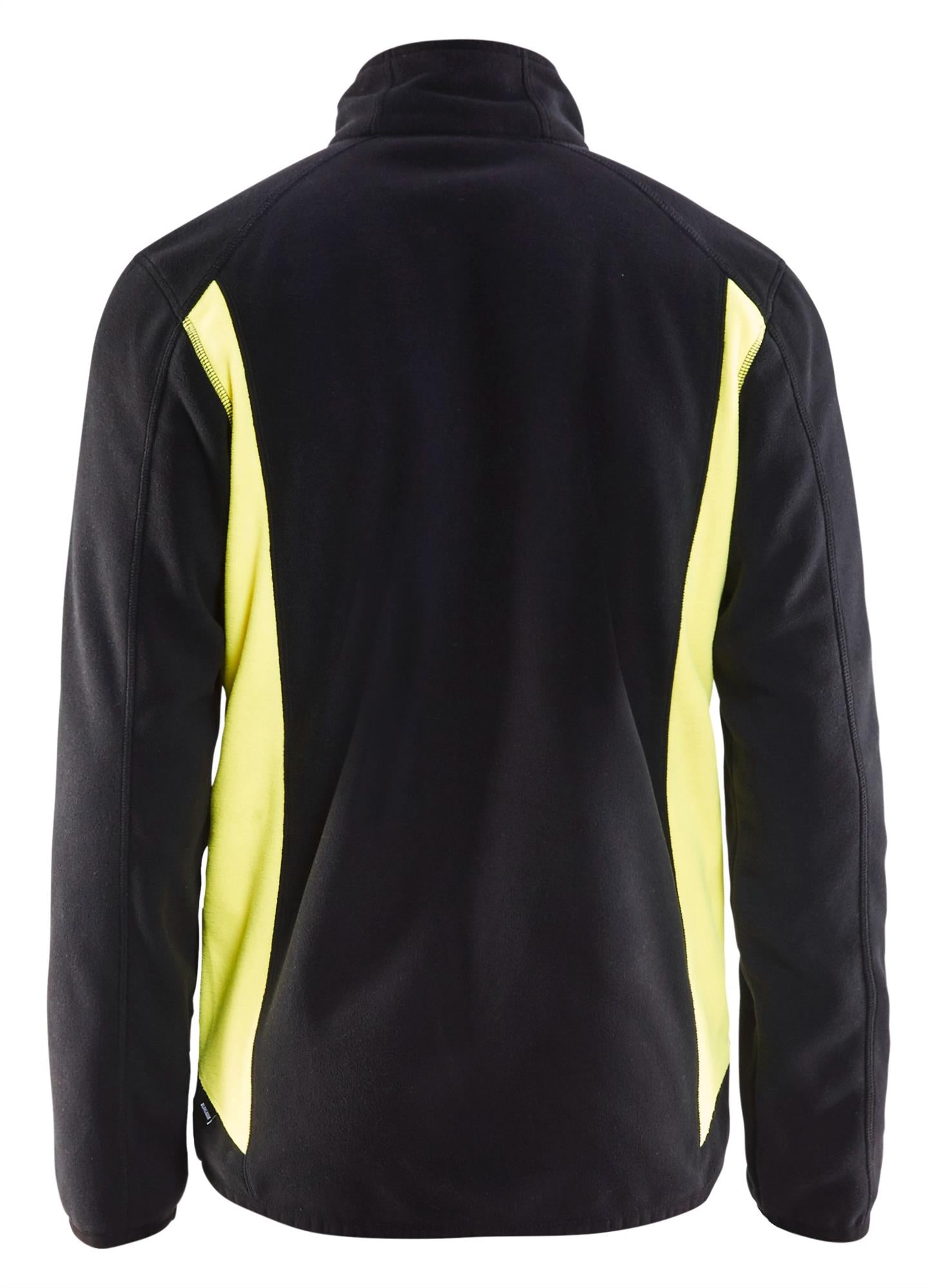 Blaklader black/yellow contrast anti-pill polyester fleece jacket #4730