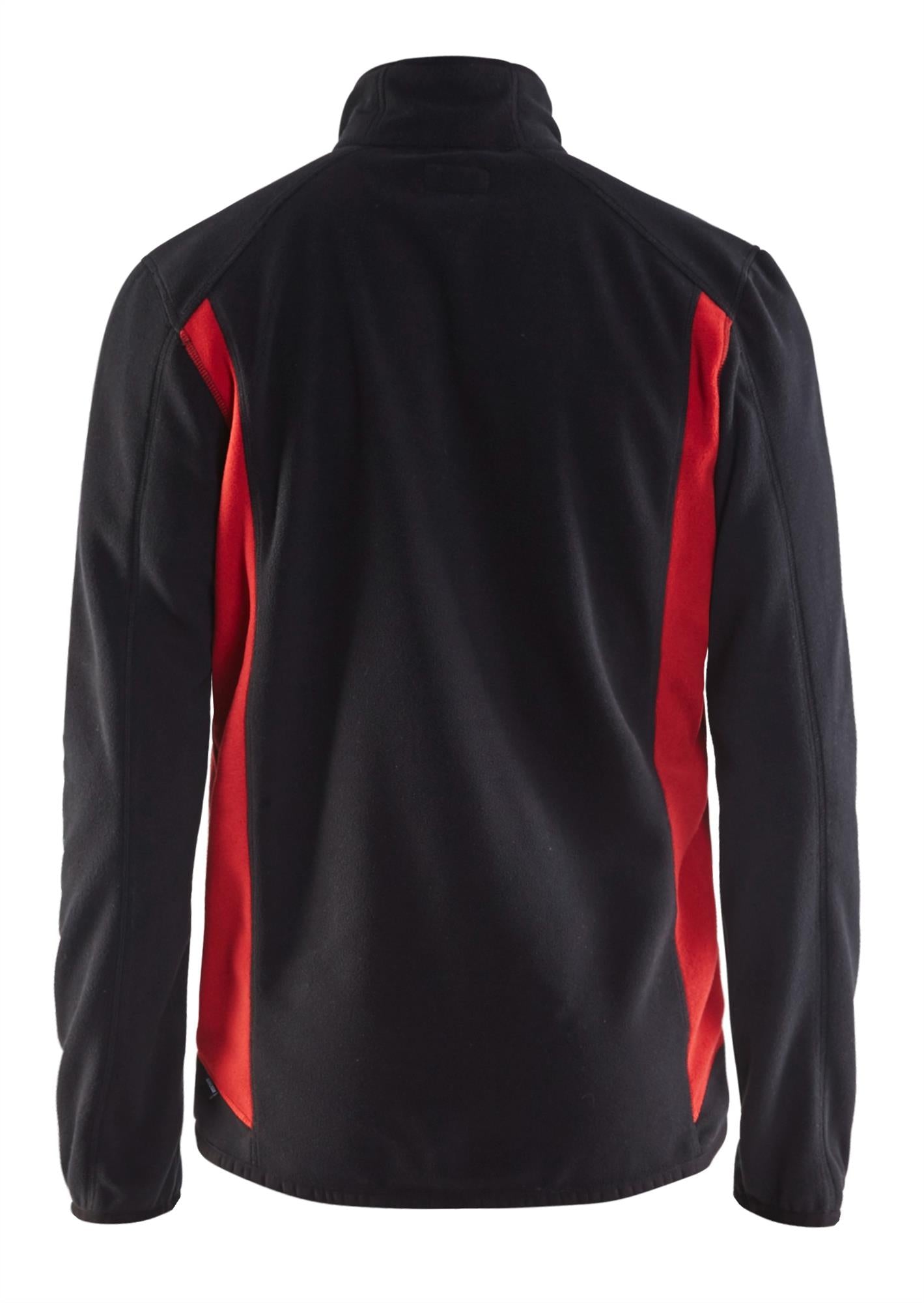 Blaklader black/red contrast anti-pill polyester fleece jacket #4730