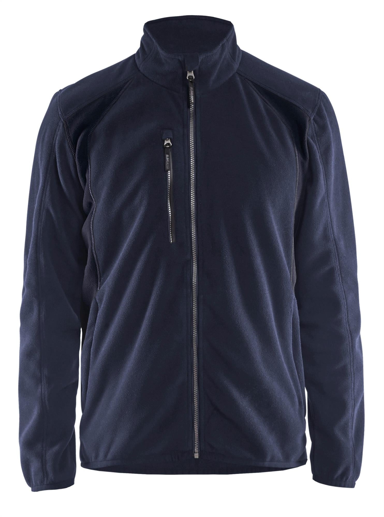 Blaklader navy/black contrast anti-pill polyester fleece jacket #4730