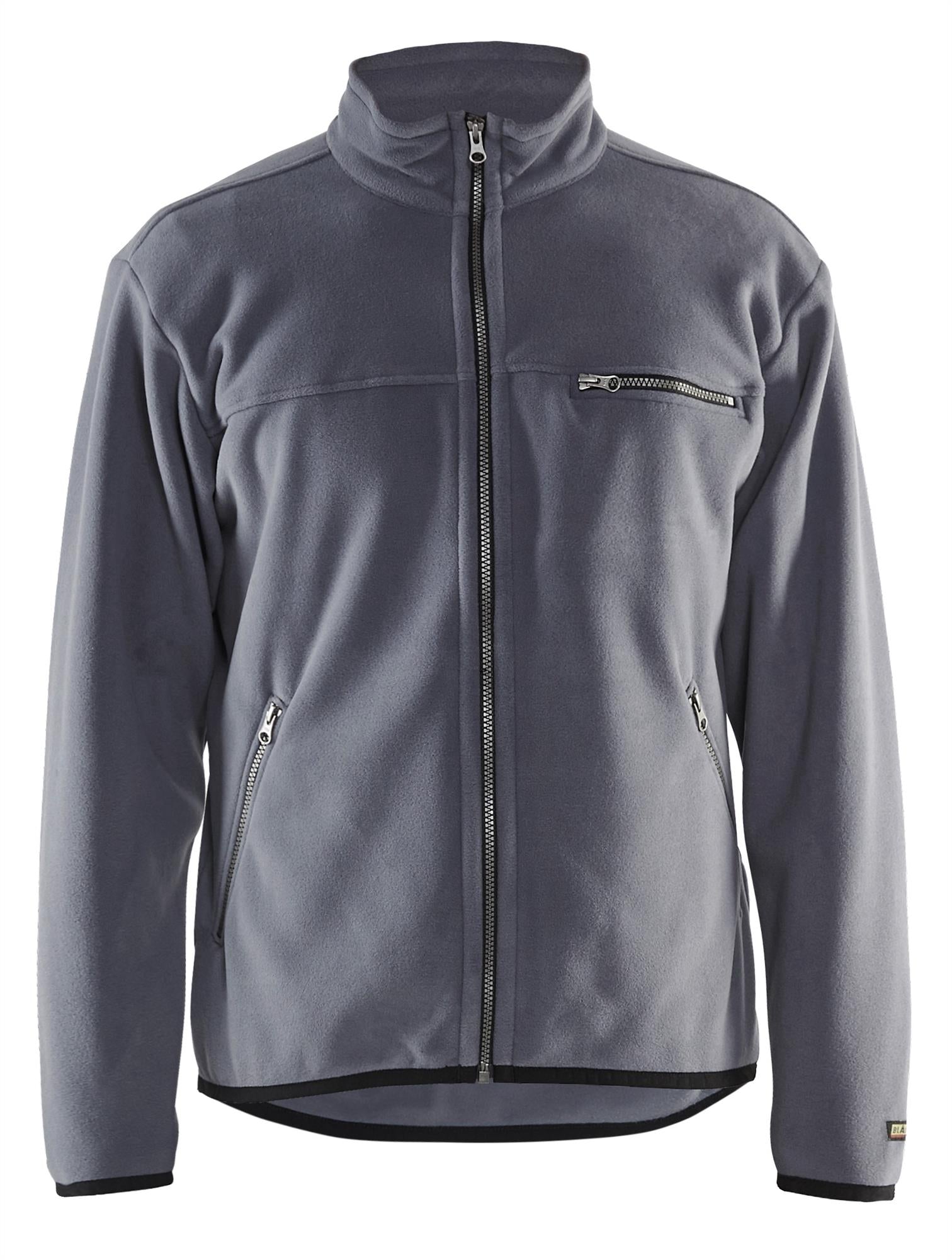 Blaklader grey zip-front anti-pill polyester fleece jacket #4830