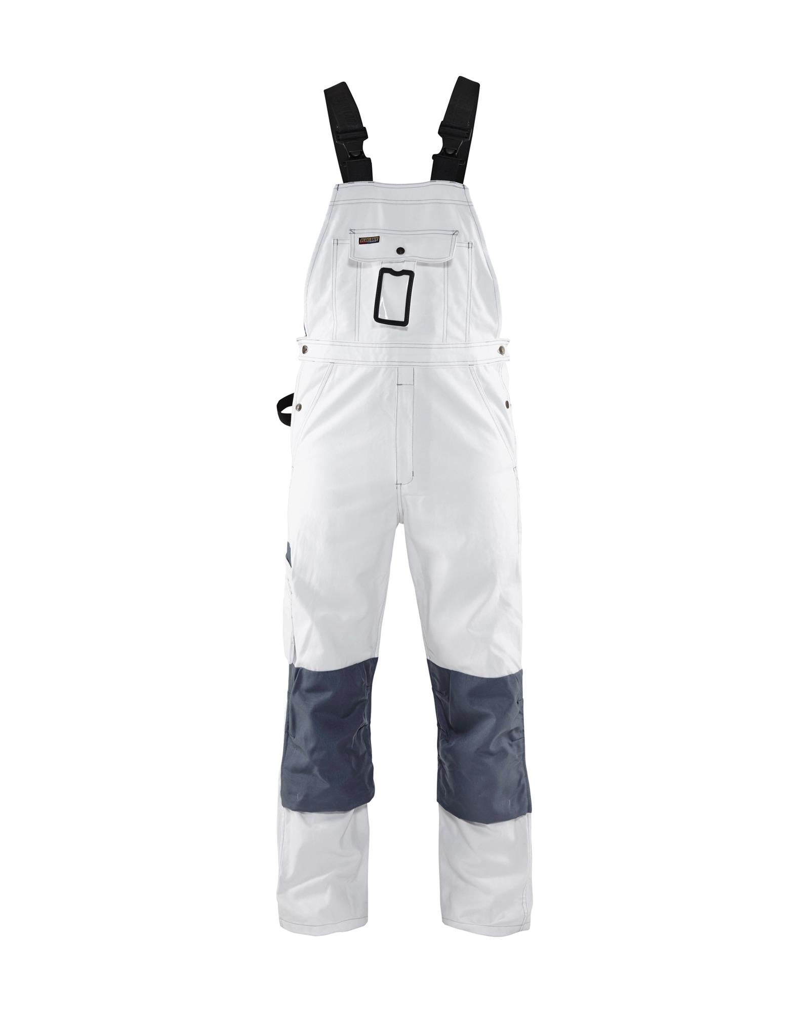 Blaklader white/light grey cotton painter/decorators bib and brace work overalls #2611