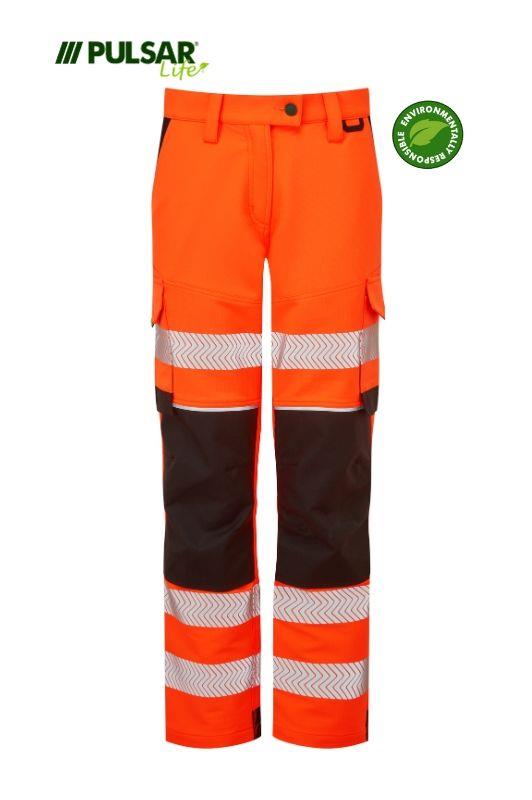 PULSAR® LIFE fully sustainable recycled fabric orange women's combat trouser #LFE972