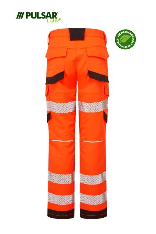 PULSAR® LIFE fully sustainable recycled fabric orange women's combat trouser #LFE972