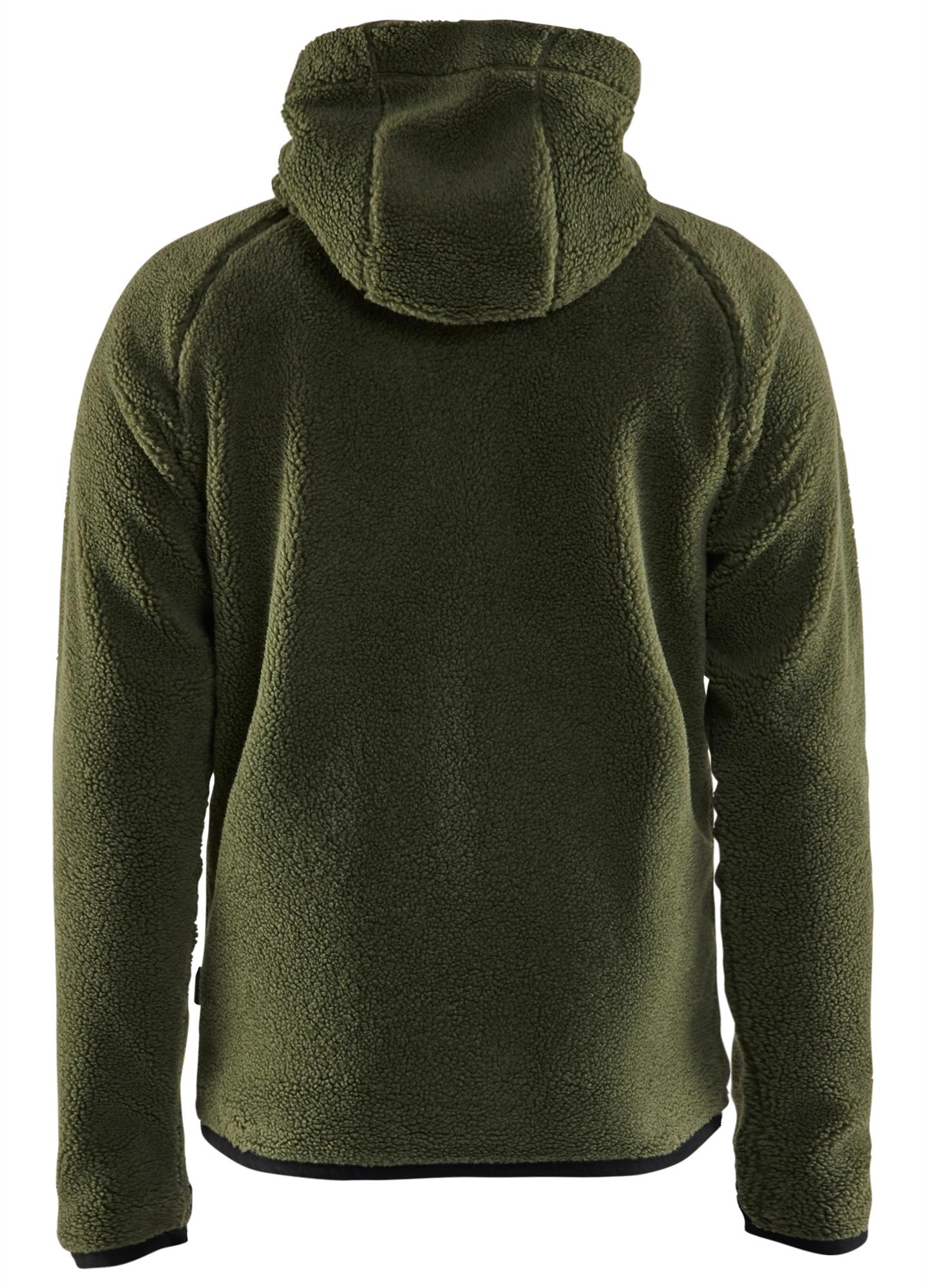 Blaklader autumn green men's heavy pile fleece work jacket #4725