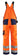 Blaklader orange/navy hi-vis polycotton bib and brace work overalls #2660