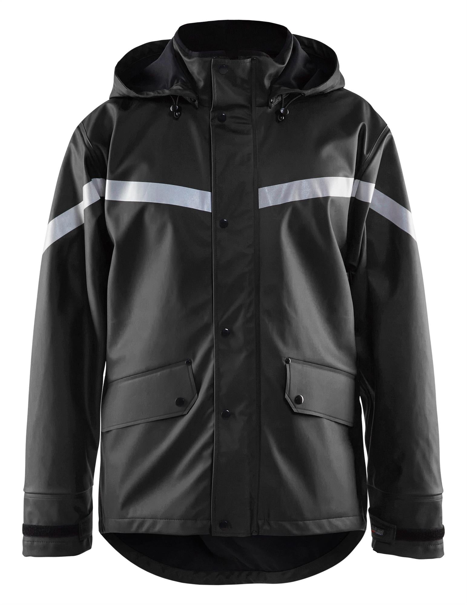 Blaklader black waterproof breathable unlined rain jacket #4305