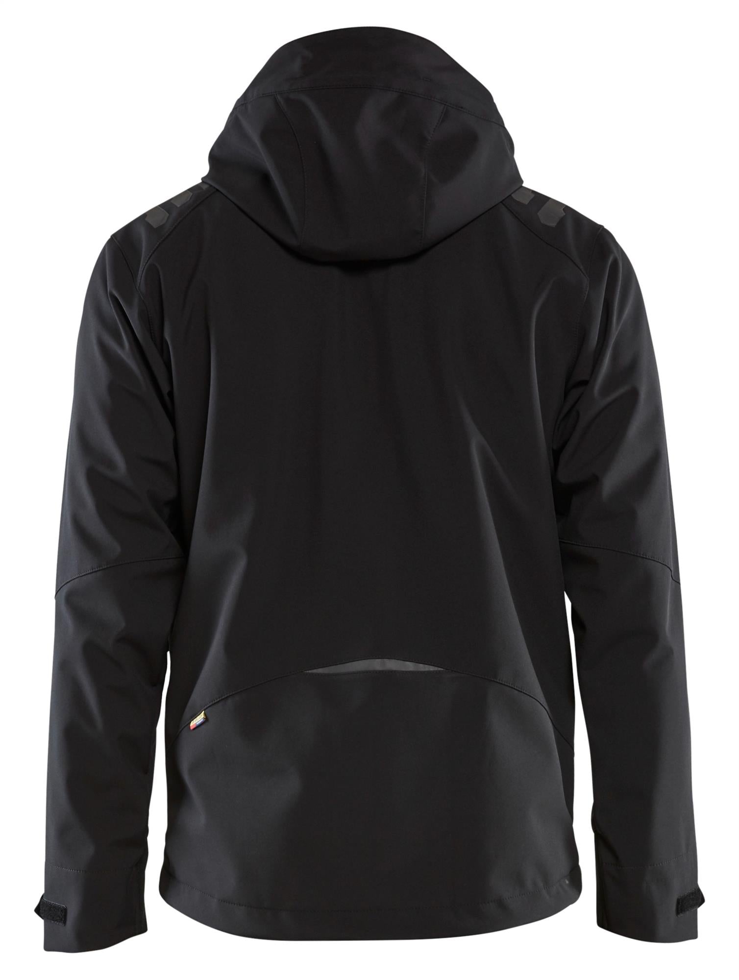 Blaklader black men's waterproof unlined hooded softshell jacket #4749