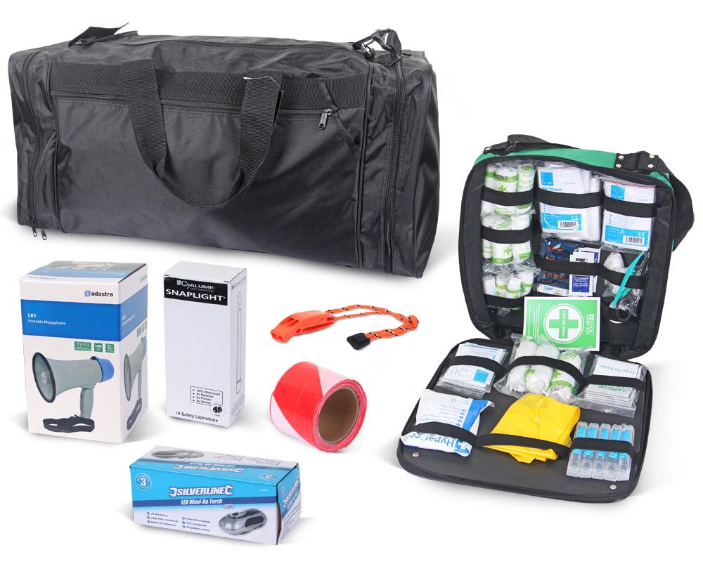 Evacuation kit for 100+ people - complete in holdall