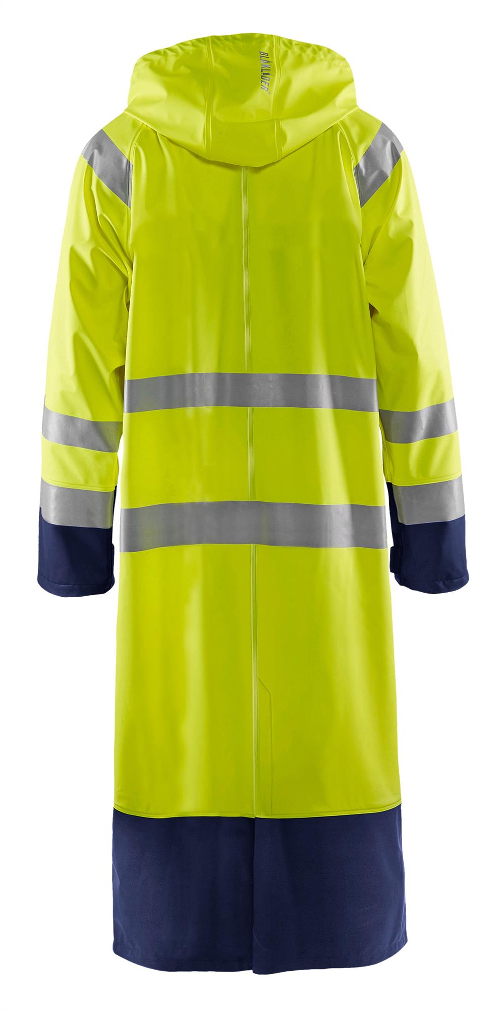 Blaklader yellow/navy hi-vis pu/polyester waterproof breathable unline –  Britannia Safety Ltd