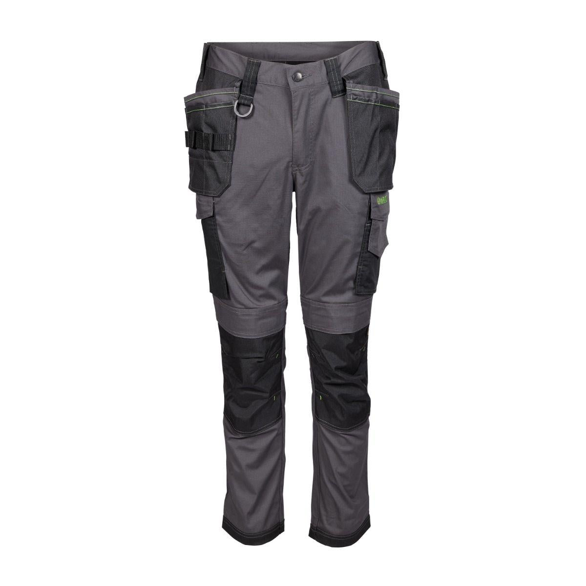 Apache Sudbury grey/black cargo multi pocket stretch slim fit work trousers