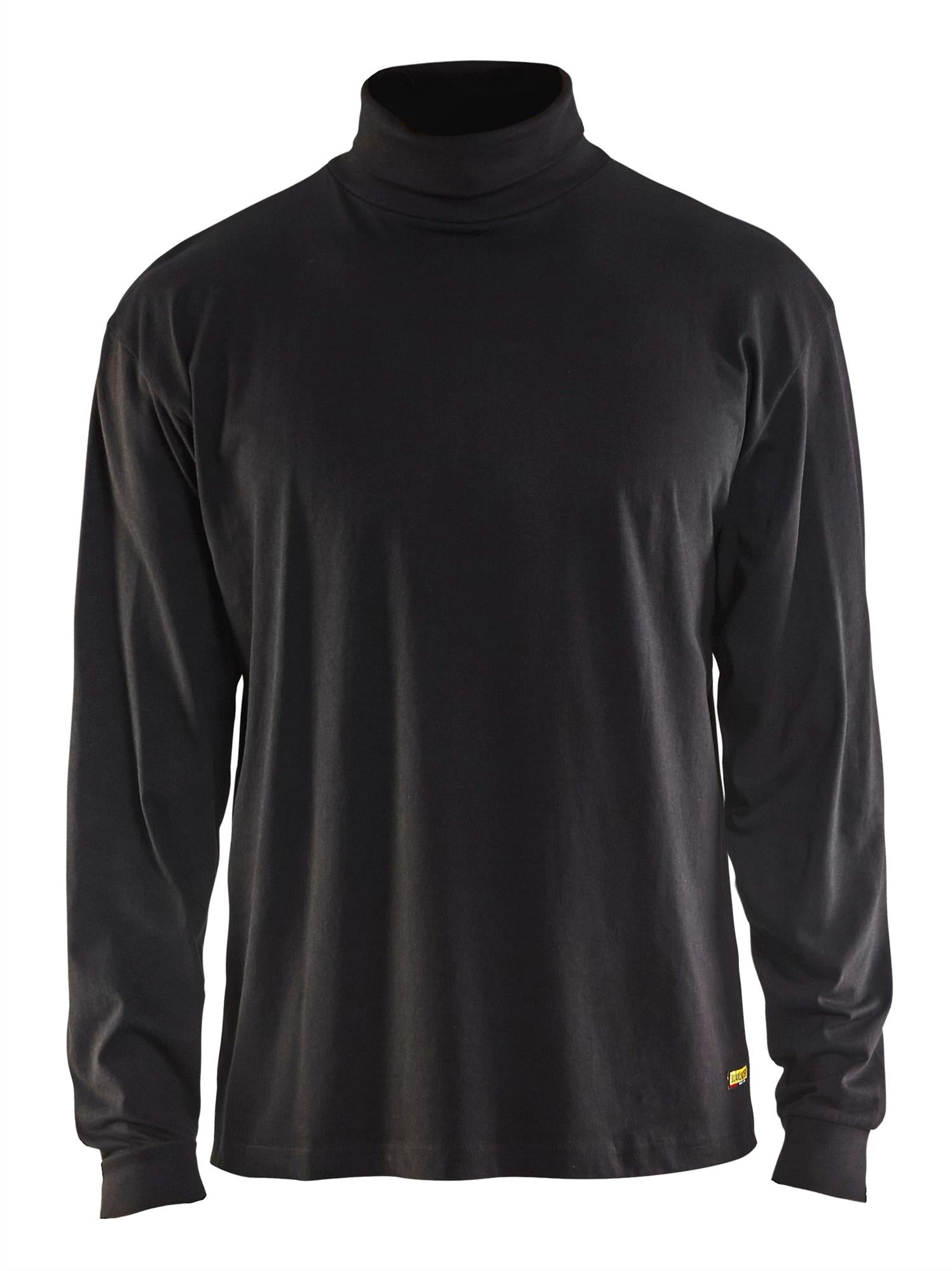 Blaklader black cotton jersey poloneck jumper #3320
