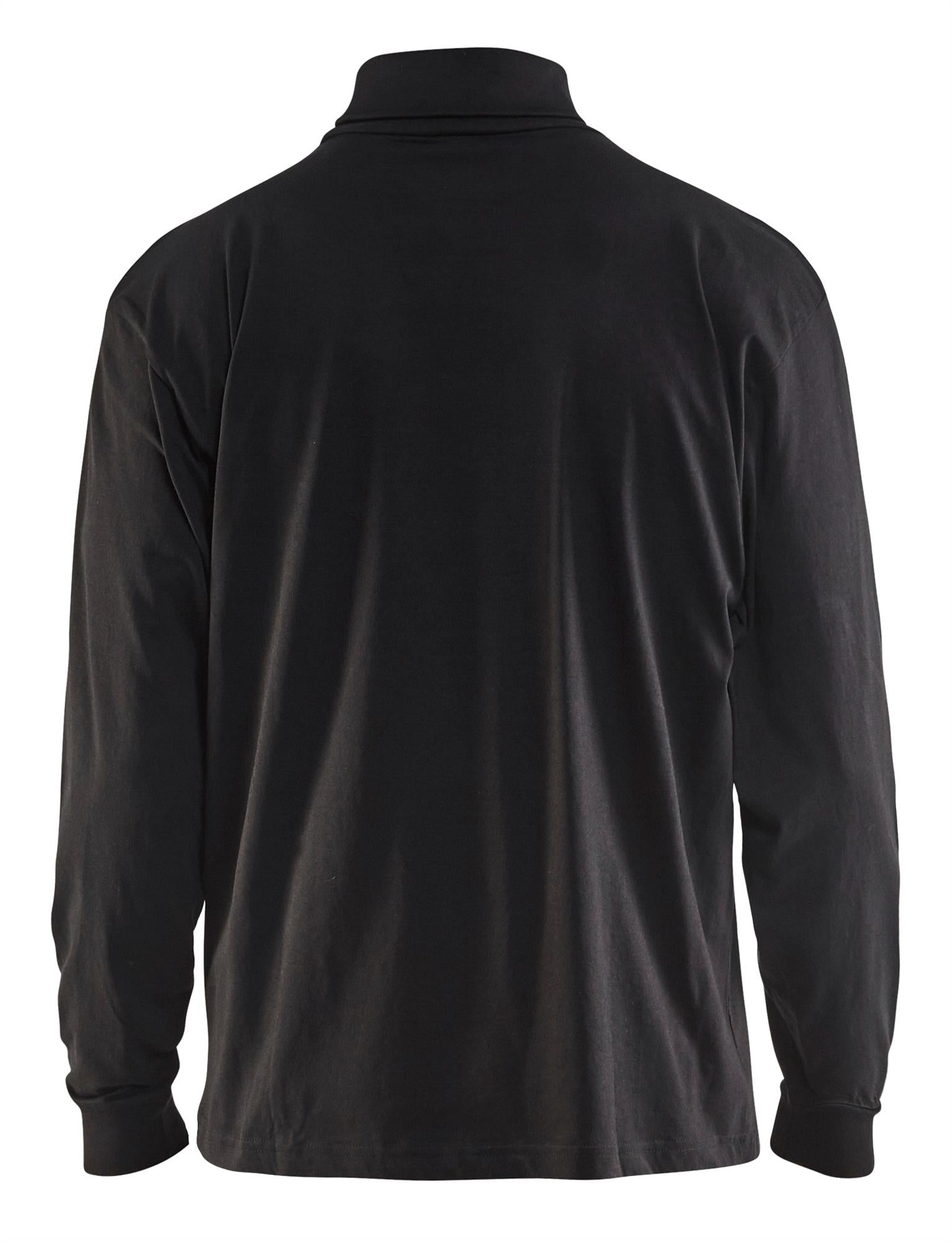 Blaklader black cotton jersey poloneck jumper #3320