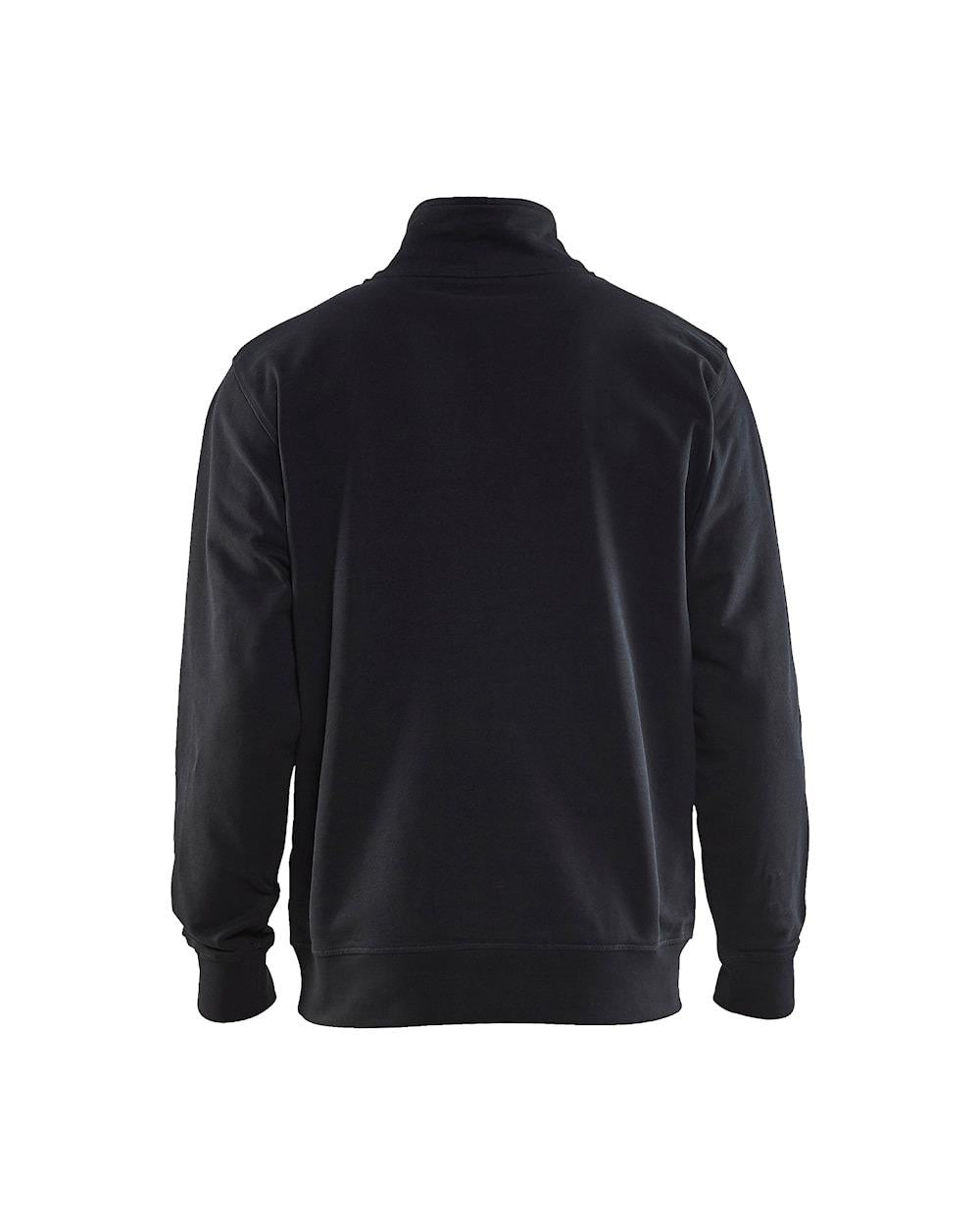 Blaklader black/mid-grey cotton half-zip sweatshirt #3353