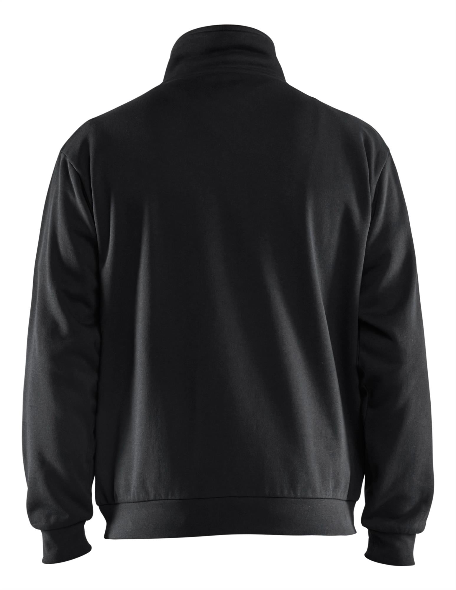 Blaklader black cotton-rich half-zip sweatshirt #3587