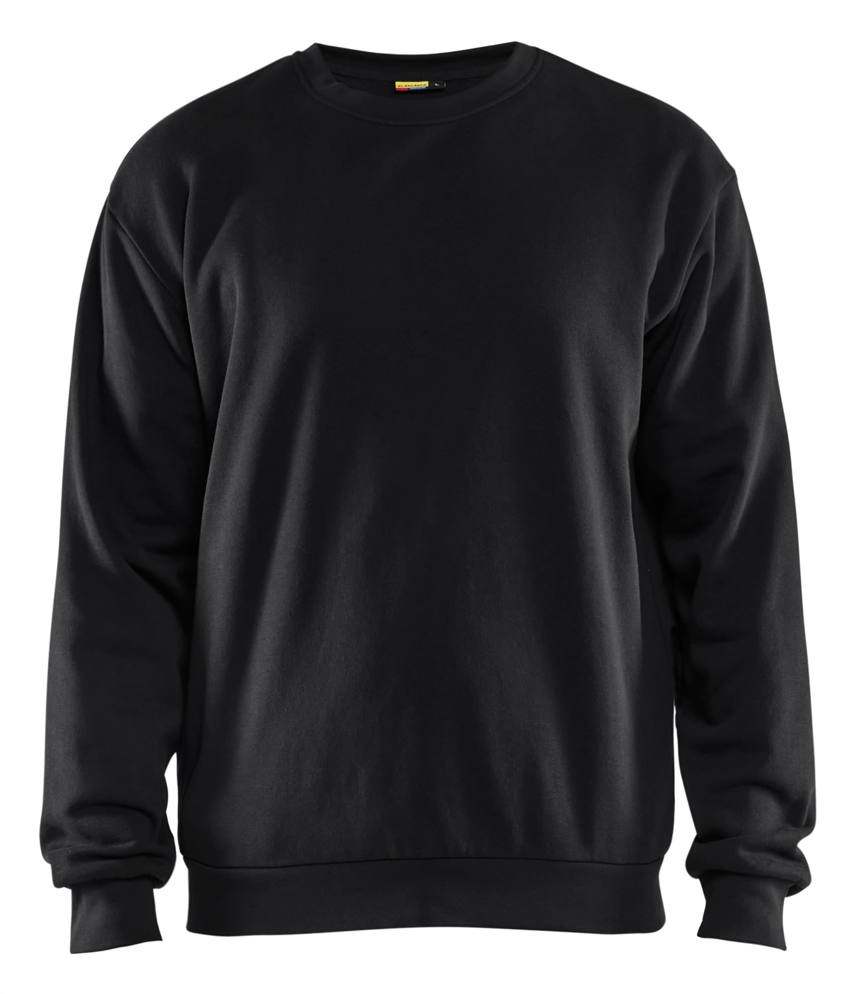Blaklader black cotton-rich round-neck sweatshirt #3585