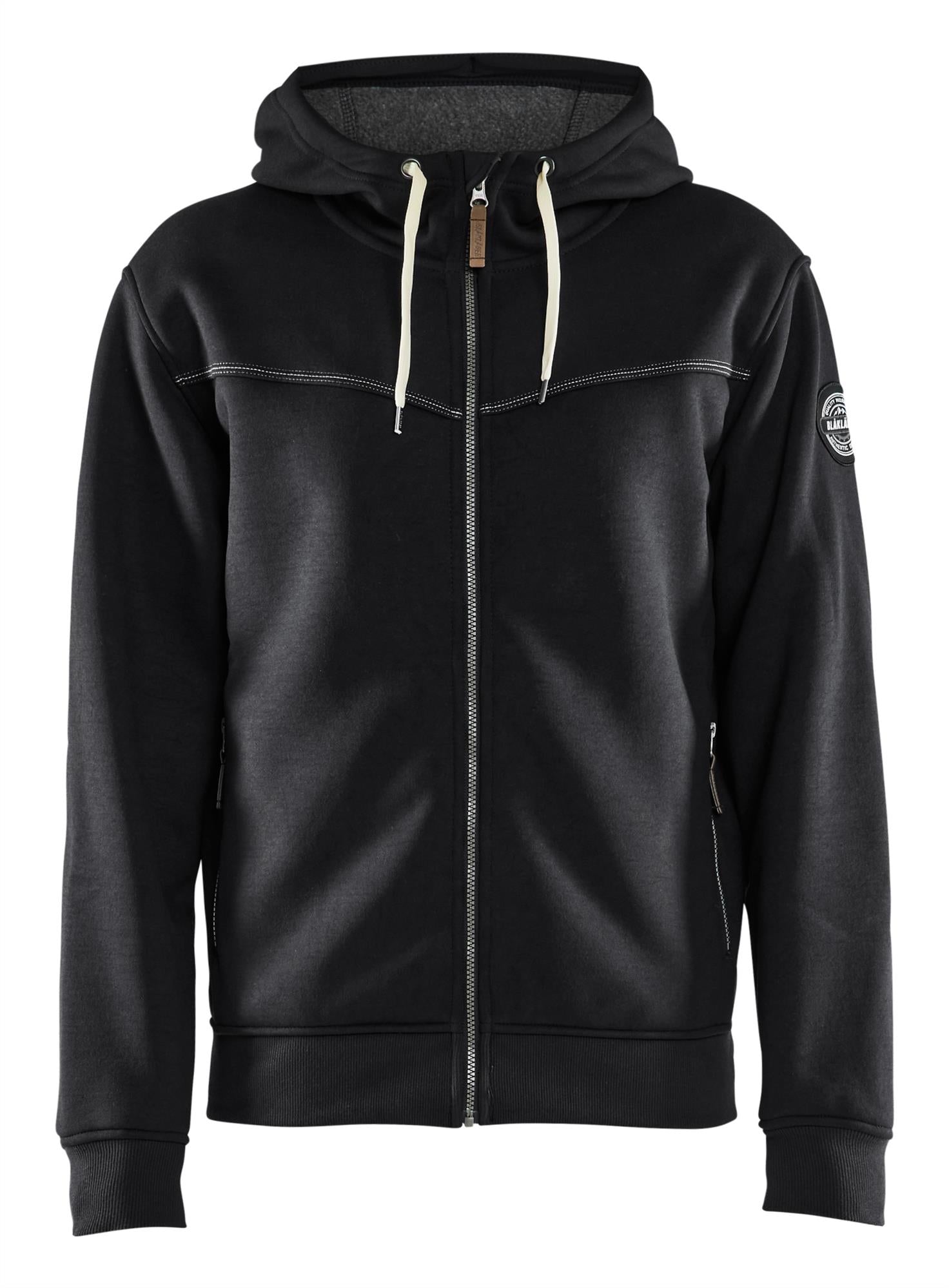 Blaklader black men's full-zip soft-pile lined hoodie #4933