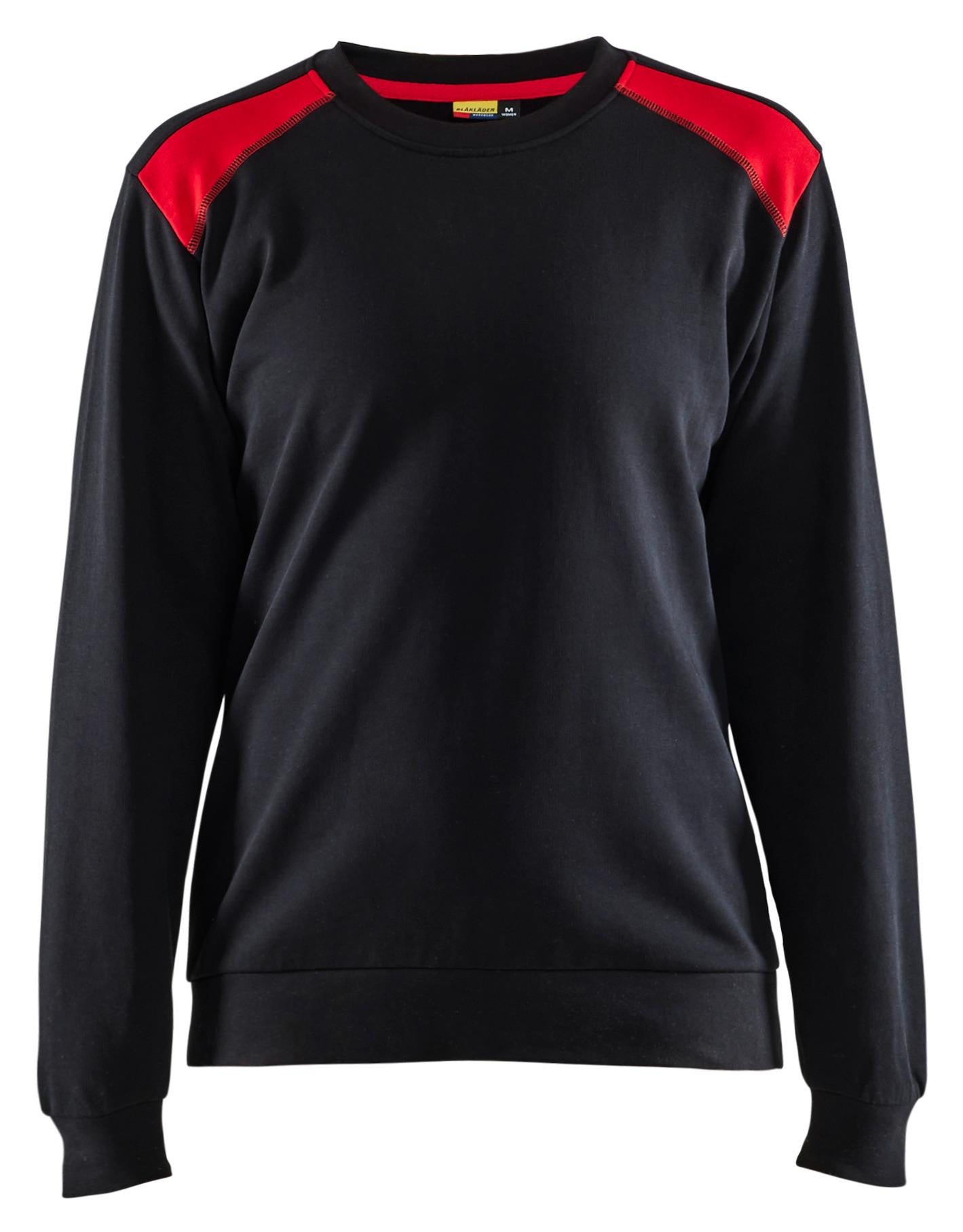 Blaklader black/red women's cotton sweatshirt #3408