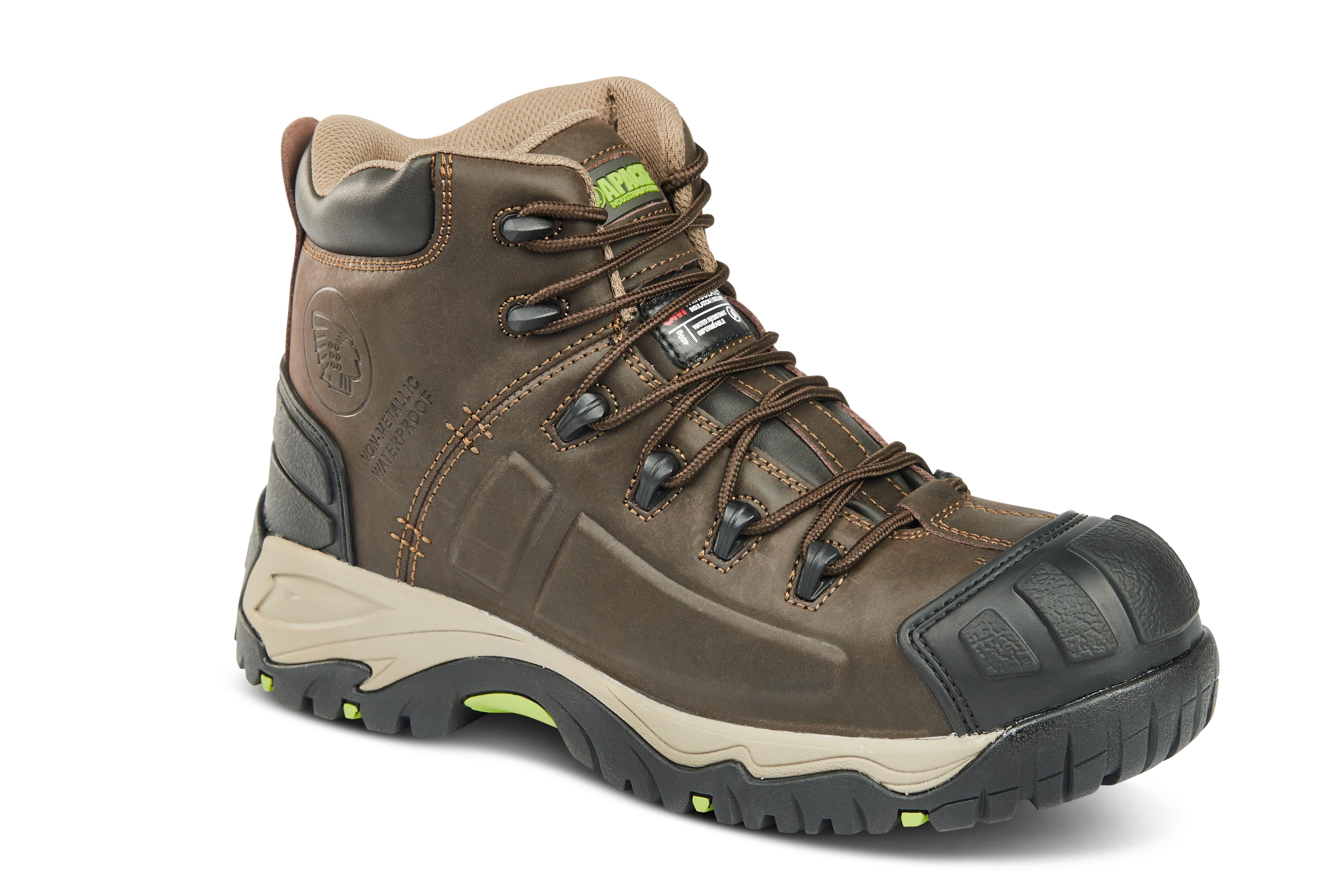 Apache Neptune S3 brown waterproof composite toe/midsole work safety boots