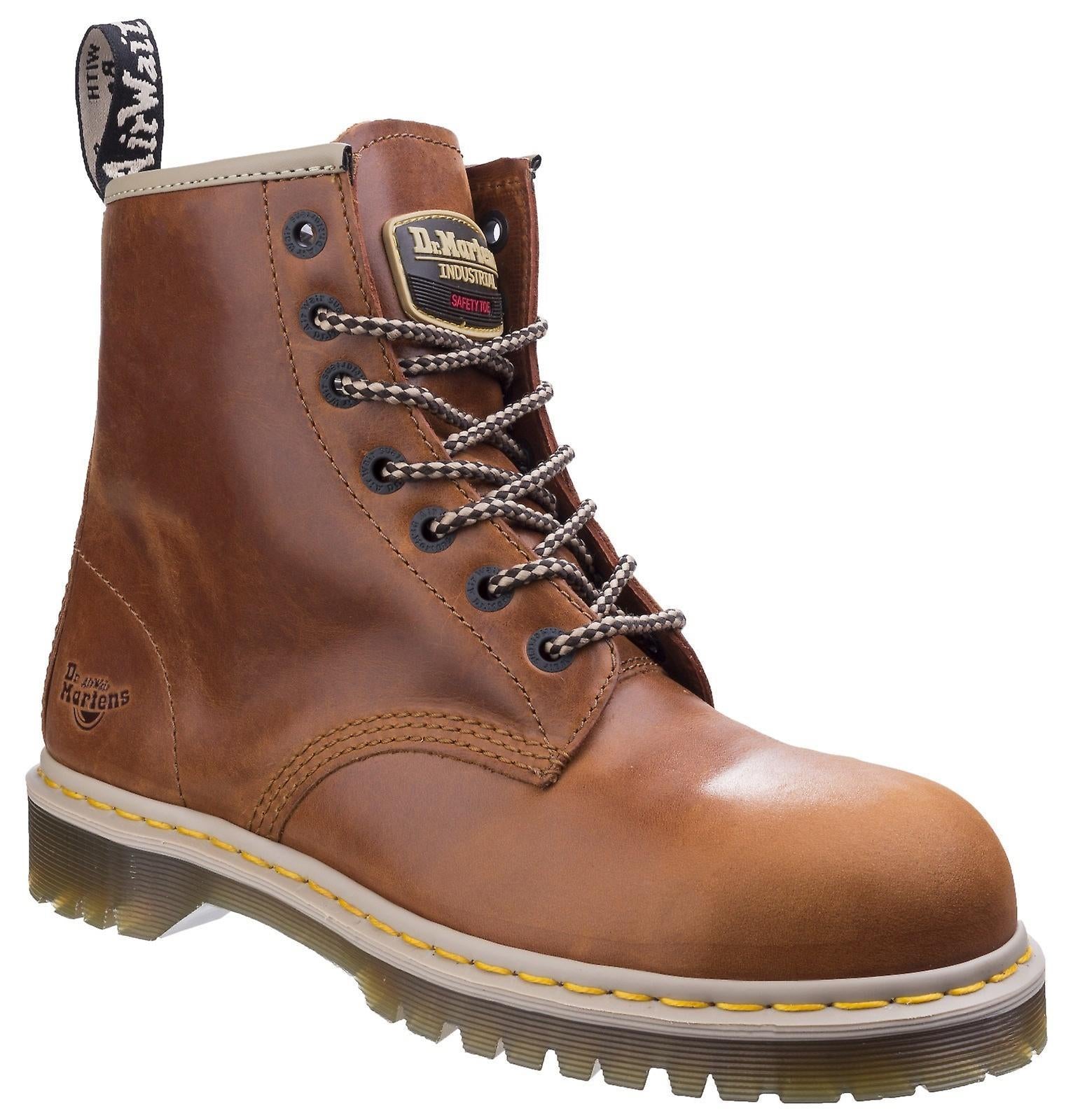 Dr Martens Icon 7B10 SB tan leather steel toe cap work safety boots