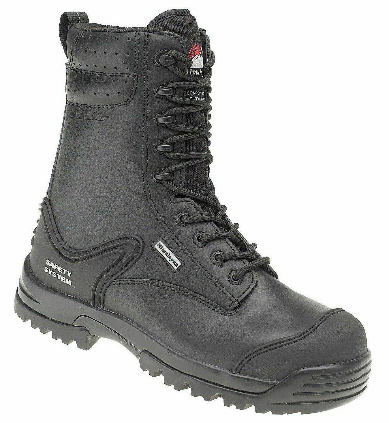 Himalayan S3 black leather composite toe/midsole combat safety boot #5204