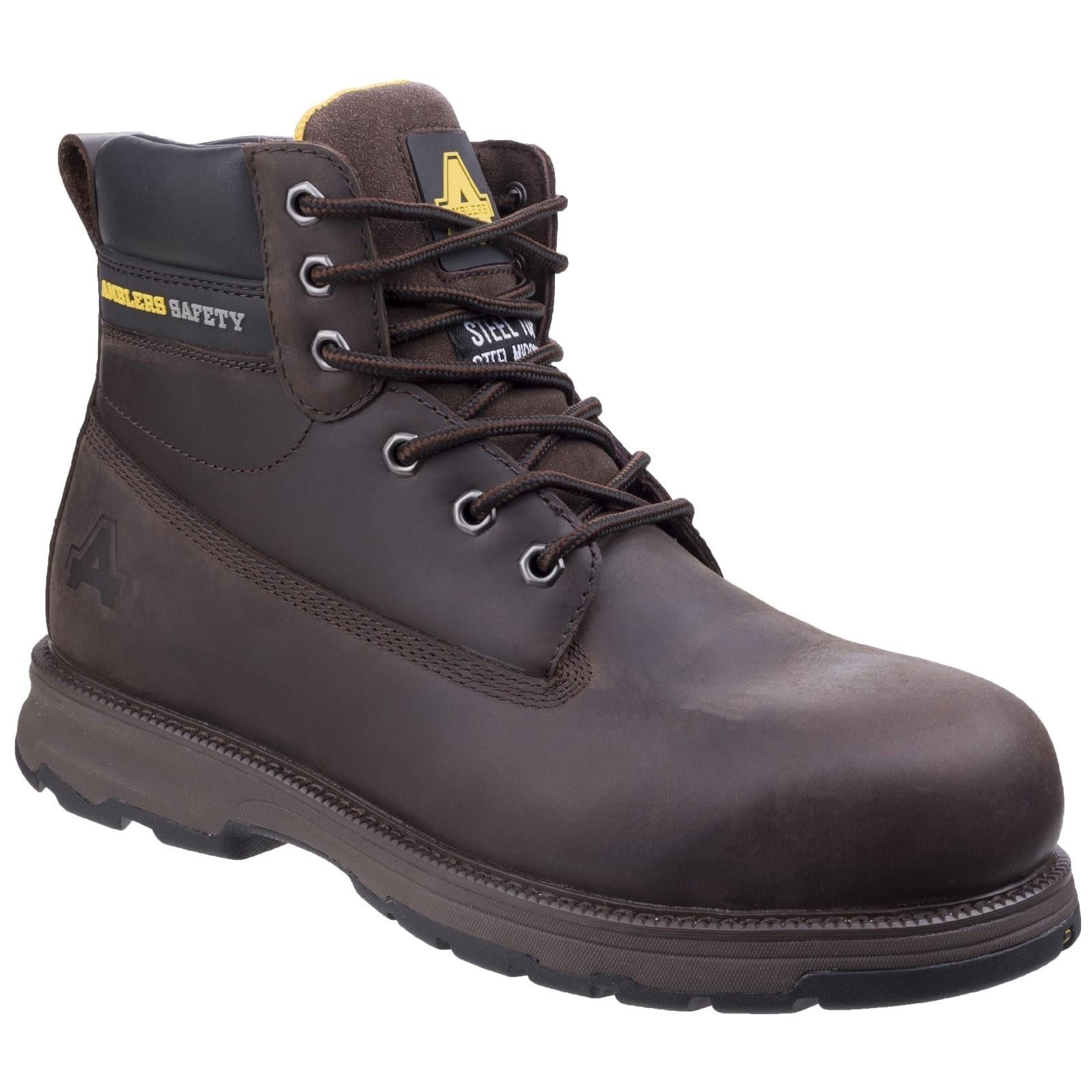 Amblers AS170 Wentwood S1P brown leather steel toe/midsole work safety boots