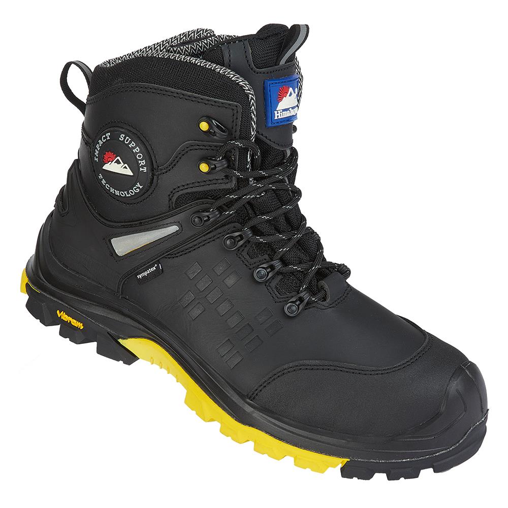 Himalayan Vibram black leather composite toe/midsole side-zip safety boot #5801