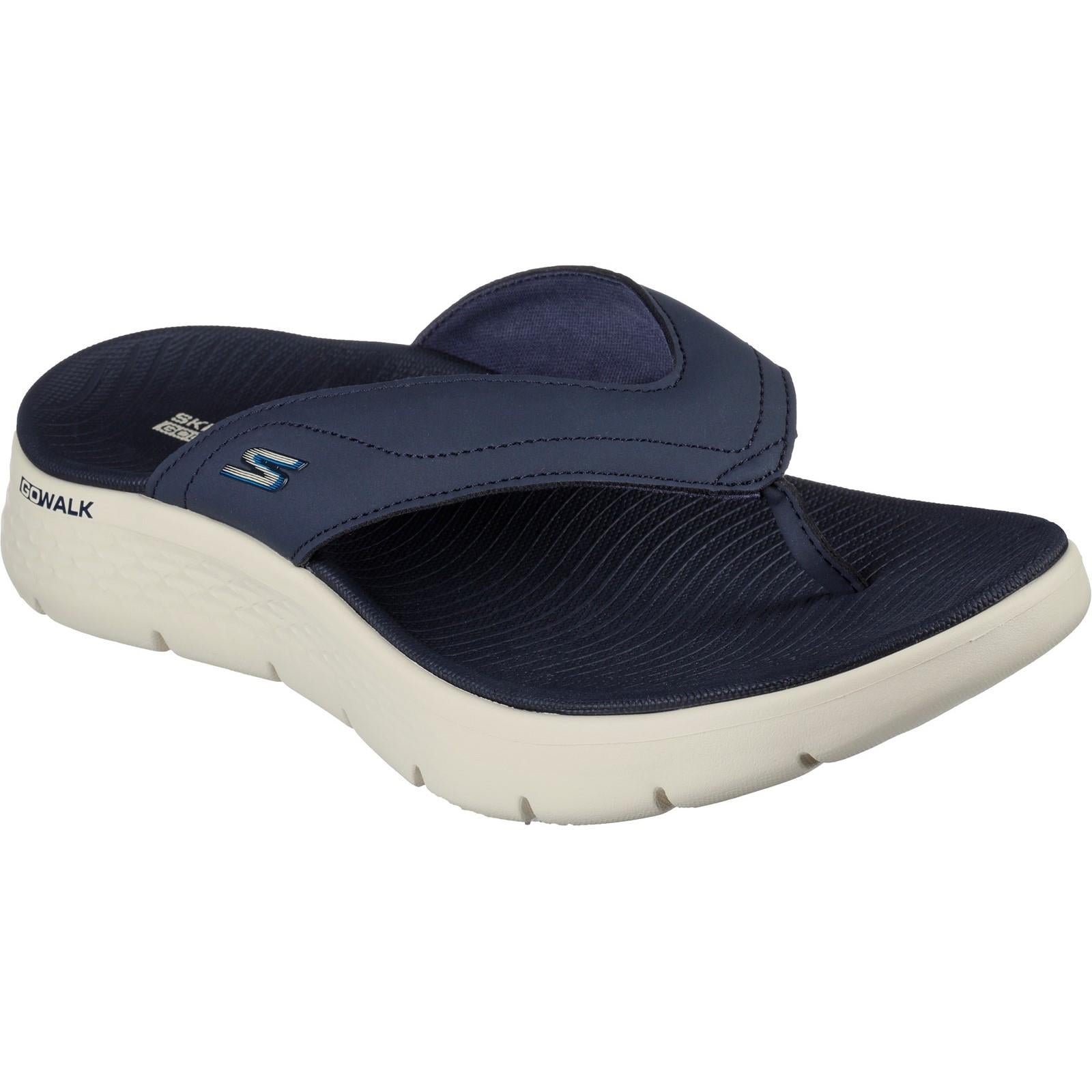 Skechers Go Walk Flex Vallejo navy blue summer flip flop sandals #229202