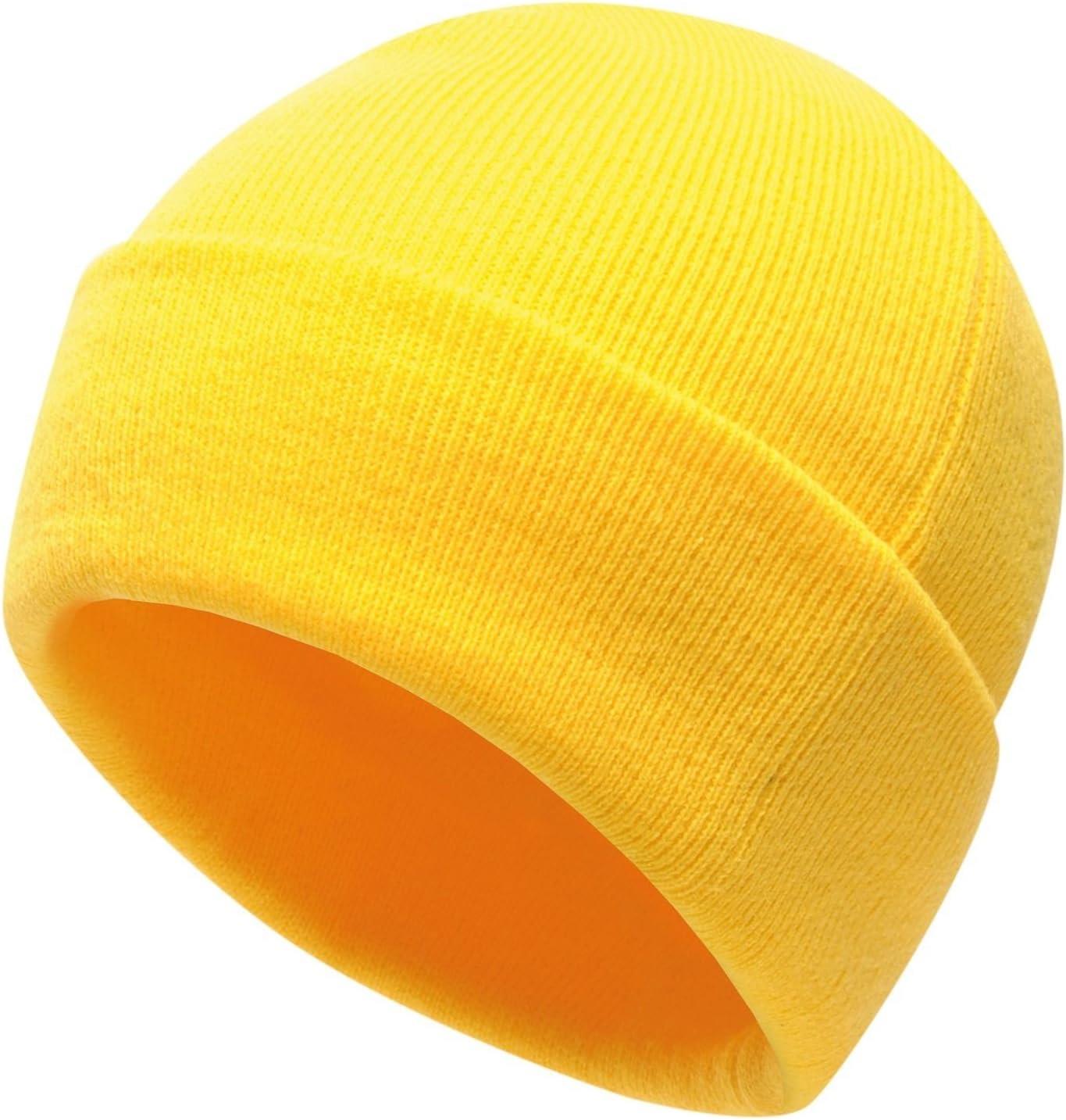 Regatta Axton yellow unisex ribbed cuffed beanie hat #TRC325