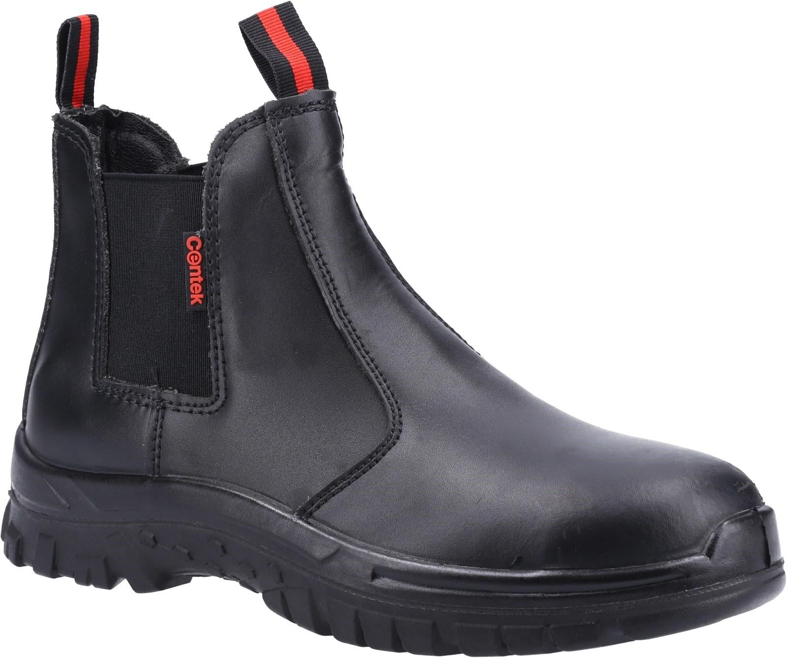 Centek S1P black toe cap/midsole work safety dealer boots #FS316