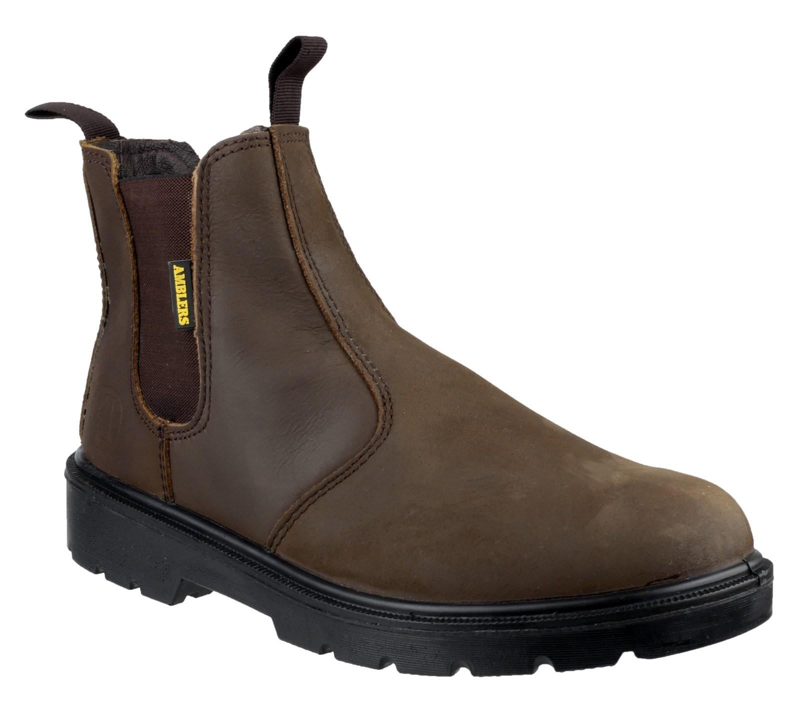 Amblers brown crazy horse leather steel toe-cap/midsole safety dealer boot #FS128