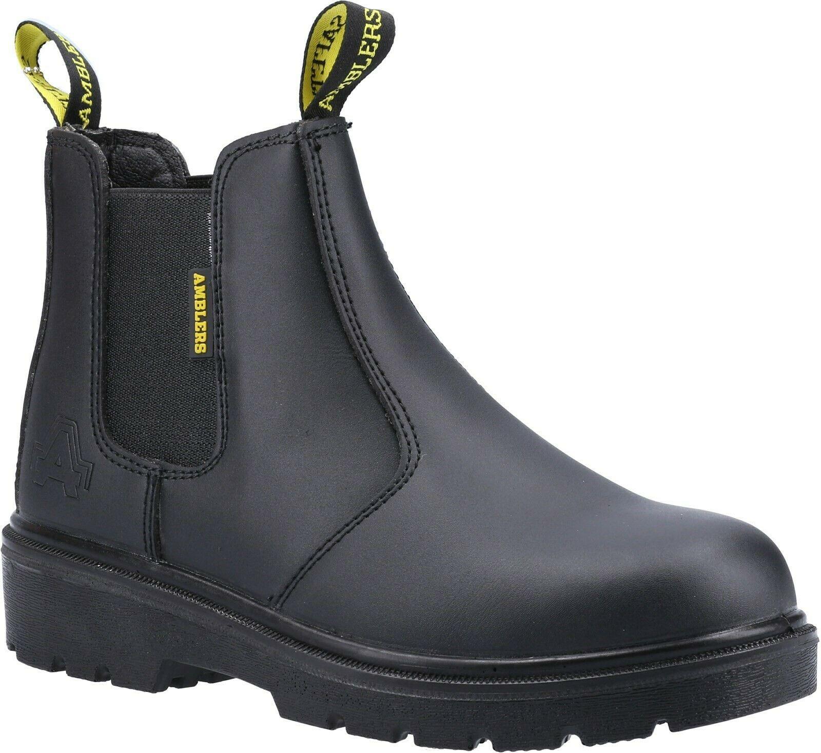 Amblers SBP black leather steel toe/midsole safety dealer work boot #FS116