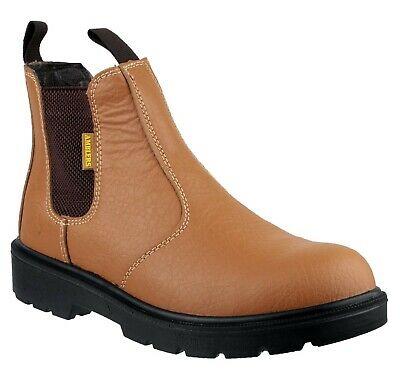 Amblers FS115 SBP tan leather steel toe-cap safety dealer boot with midsole