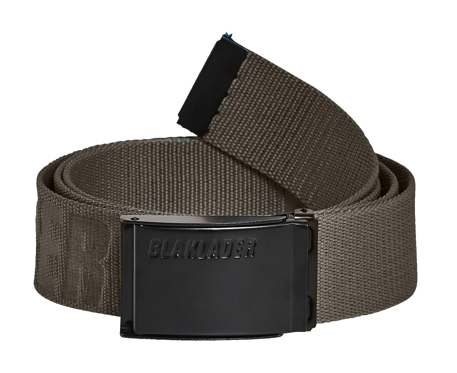 Blaklader olive textile adjustable belt with metal buckle #4034
