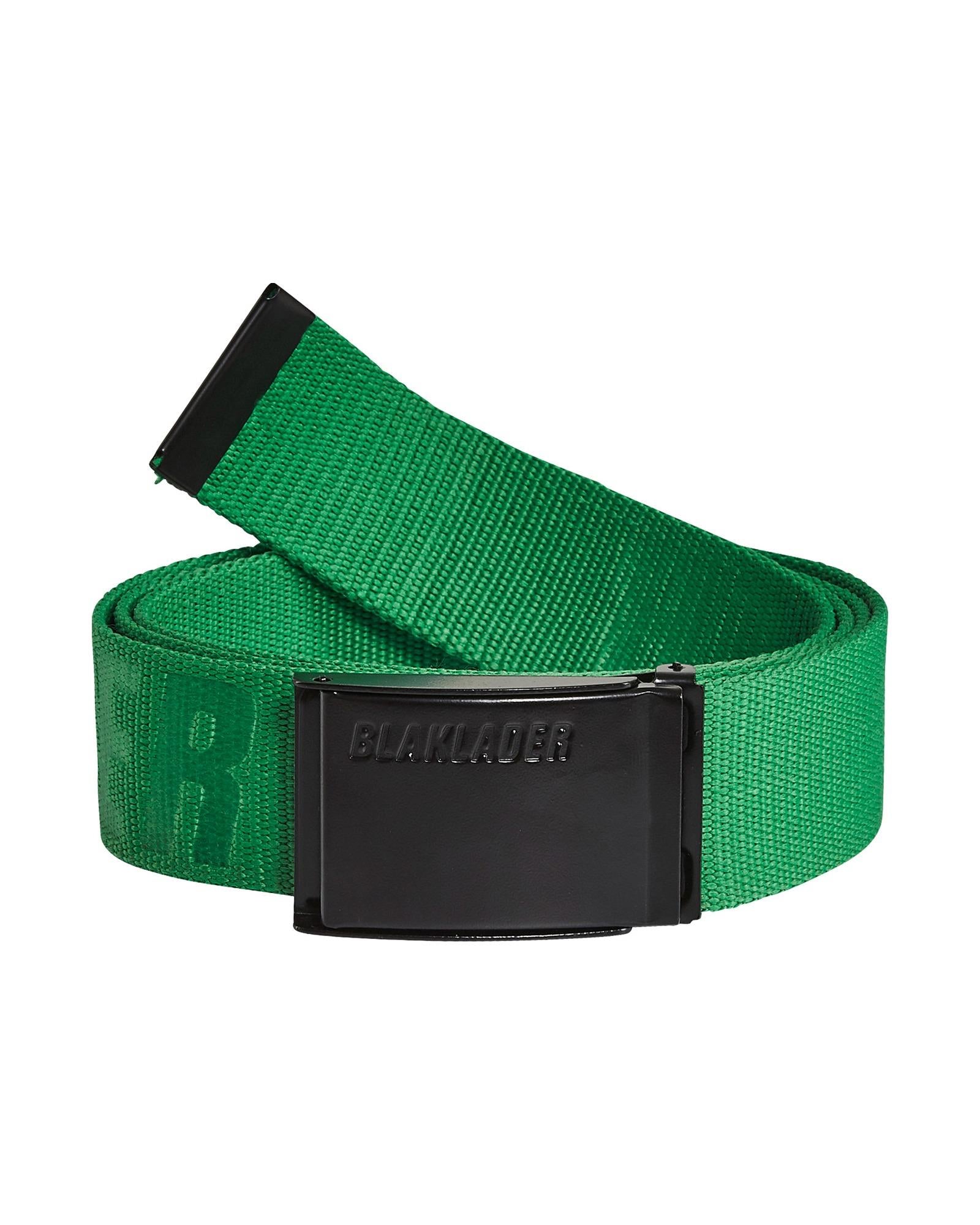 Blaklader green textile adjustable belt with metal buckle #4034