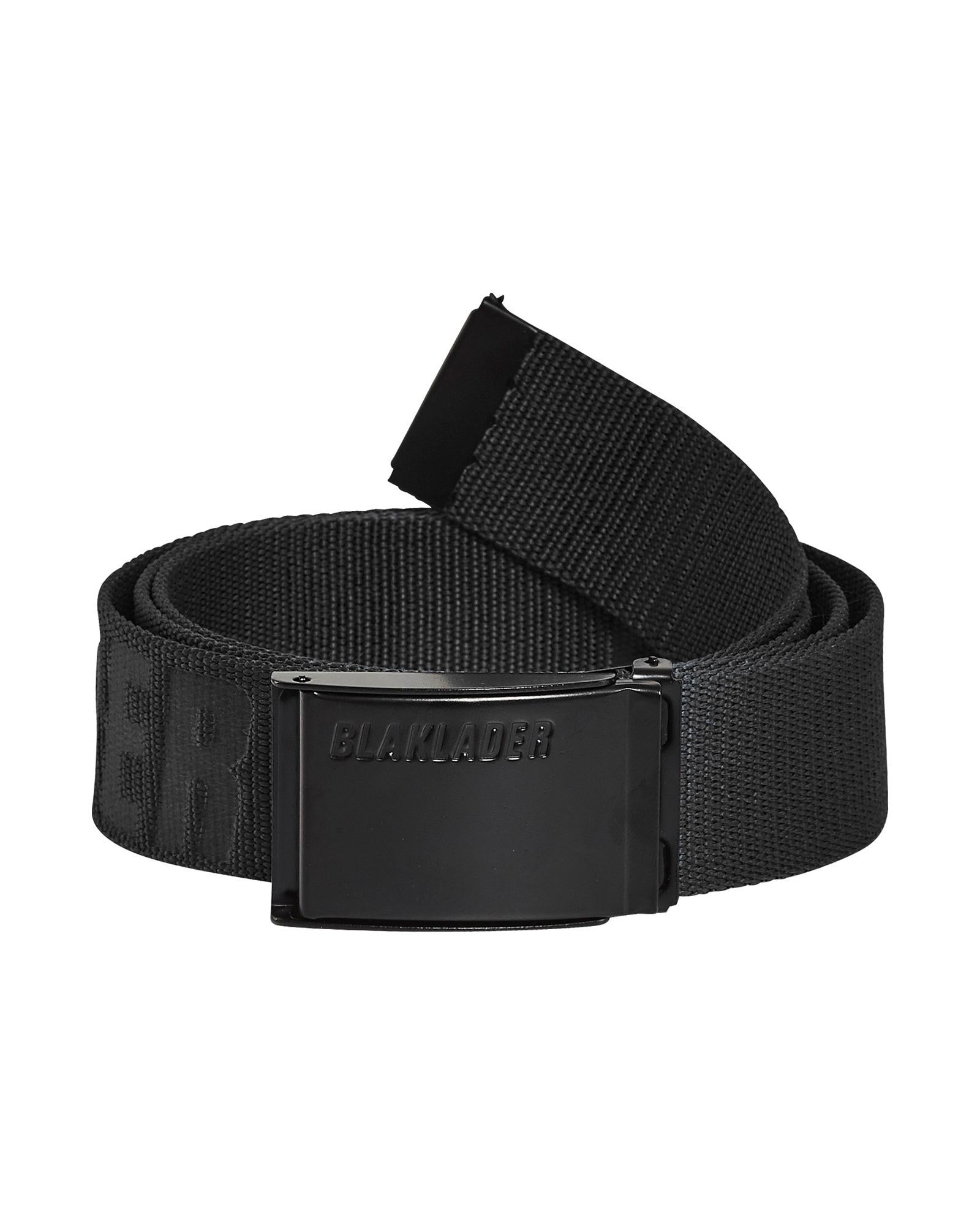 Blaklader black 160cm extra long adjustable woven belt with metal buckle #4094