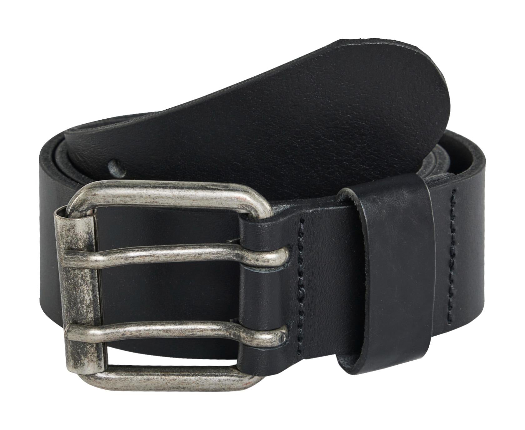Blaklader black leather belt with metal buckle #4007