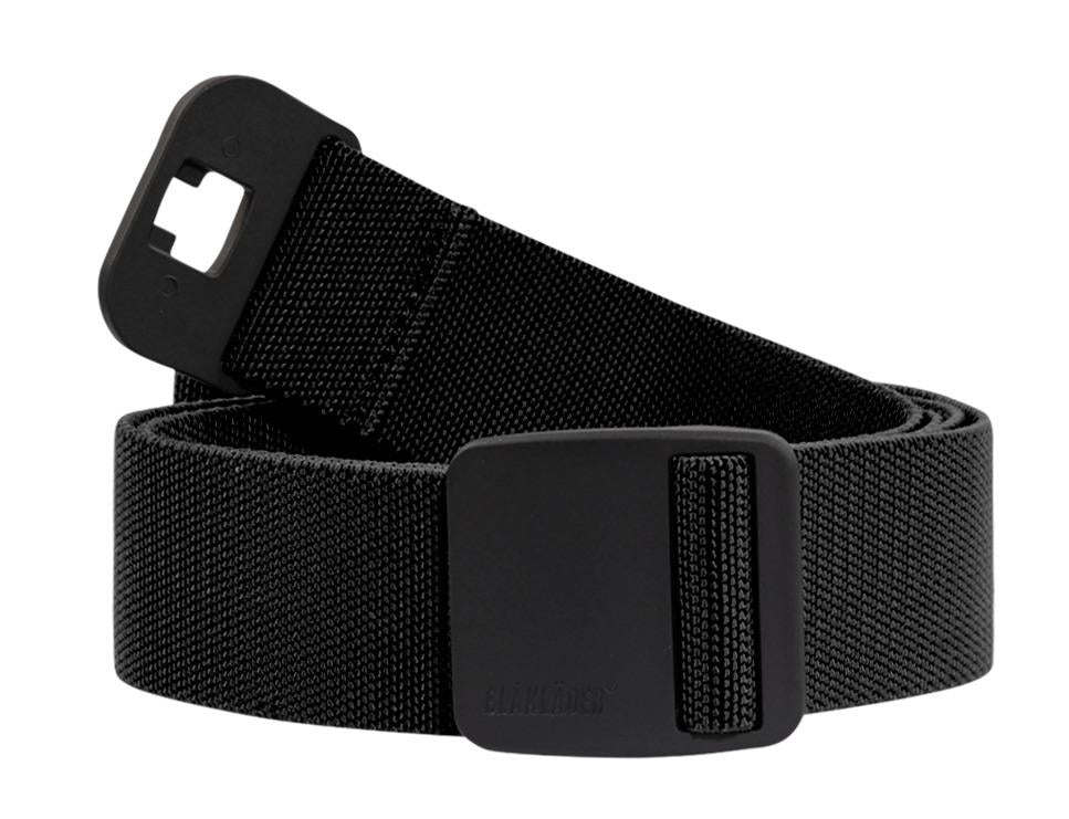 Blaklader black metal-free stretch belt with rubber coated plastic buckle #4047