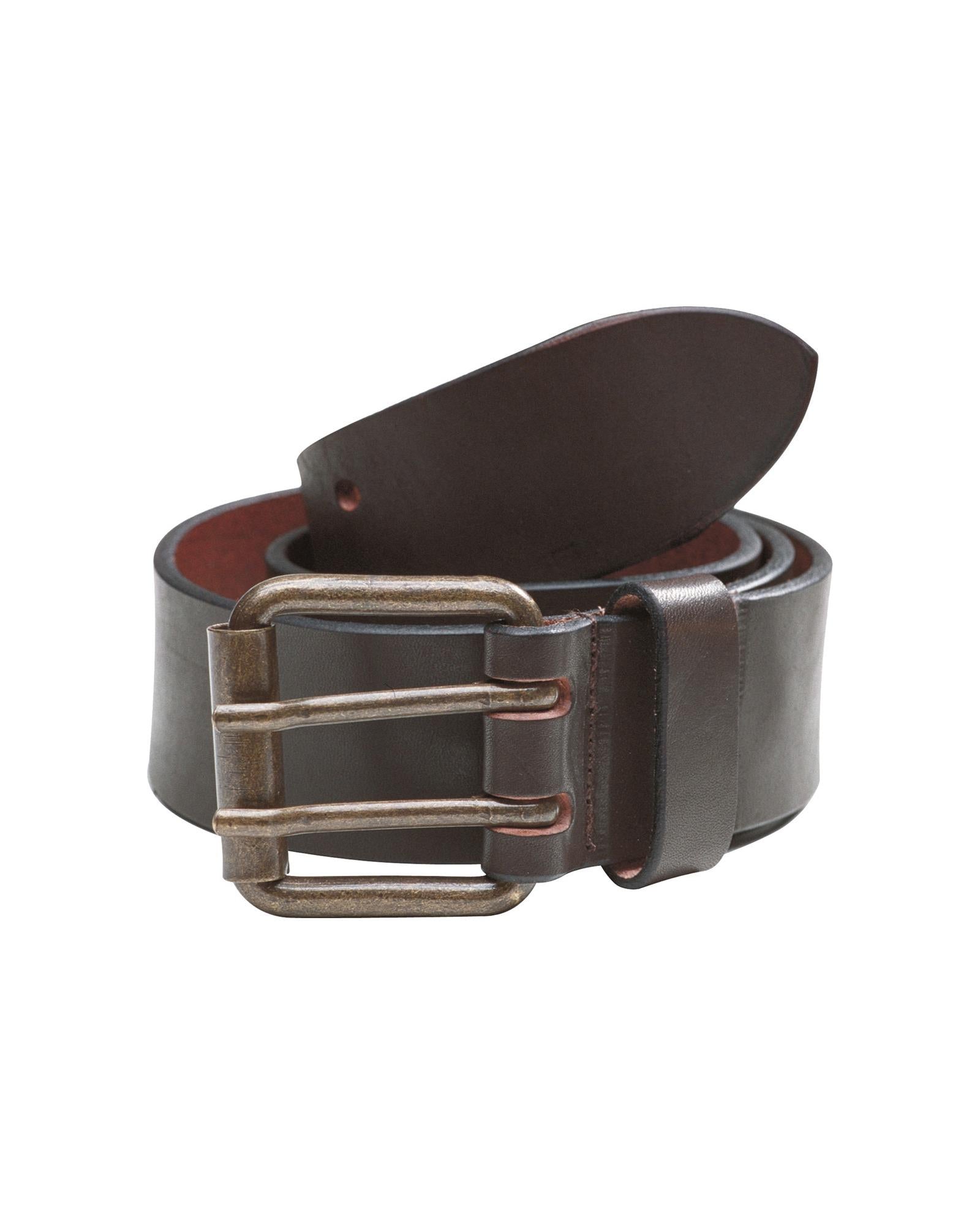 Blaklader brown leather belt with metal buckle #4007