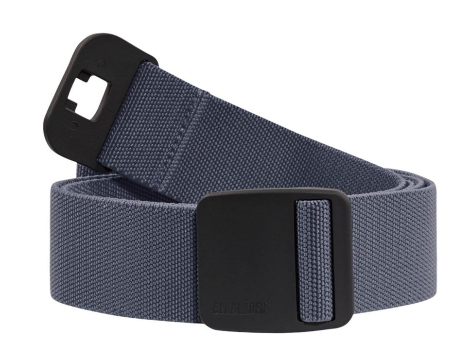 Blaklader grey metal-free stretch belt with rubber coated plastic buckle #4047